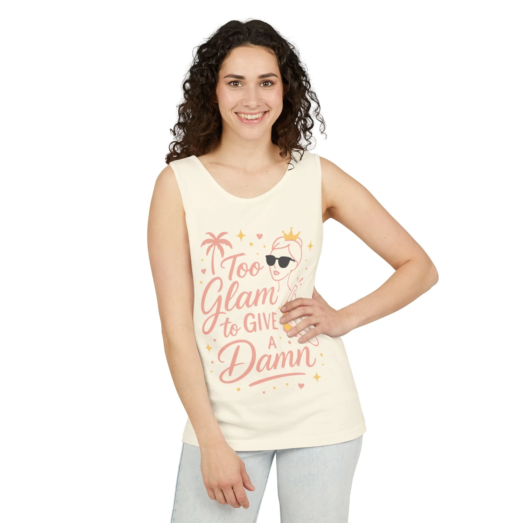Too Glam to Give a Damn Bridal Party Tank Top, Bachelorette Party Tee, Bridesmaid Wedding Tee, Hen Party Top, Bridal Shower,Bridesmaids Gift - Image 6