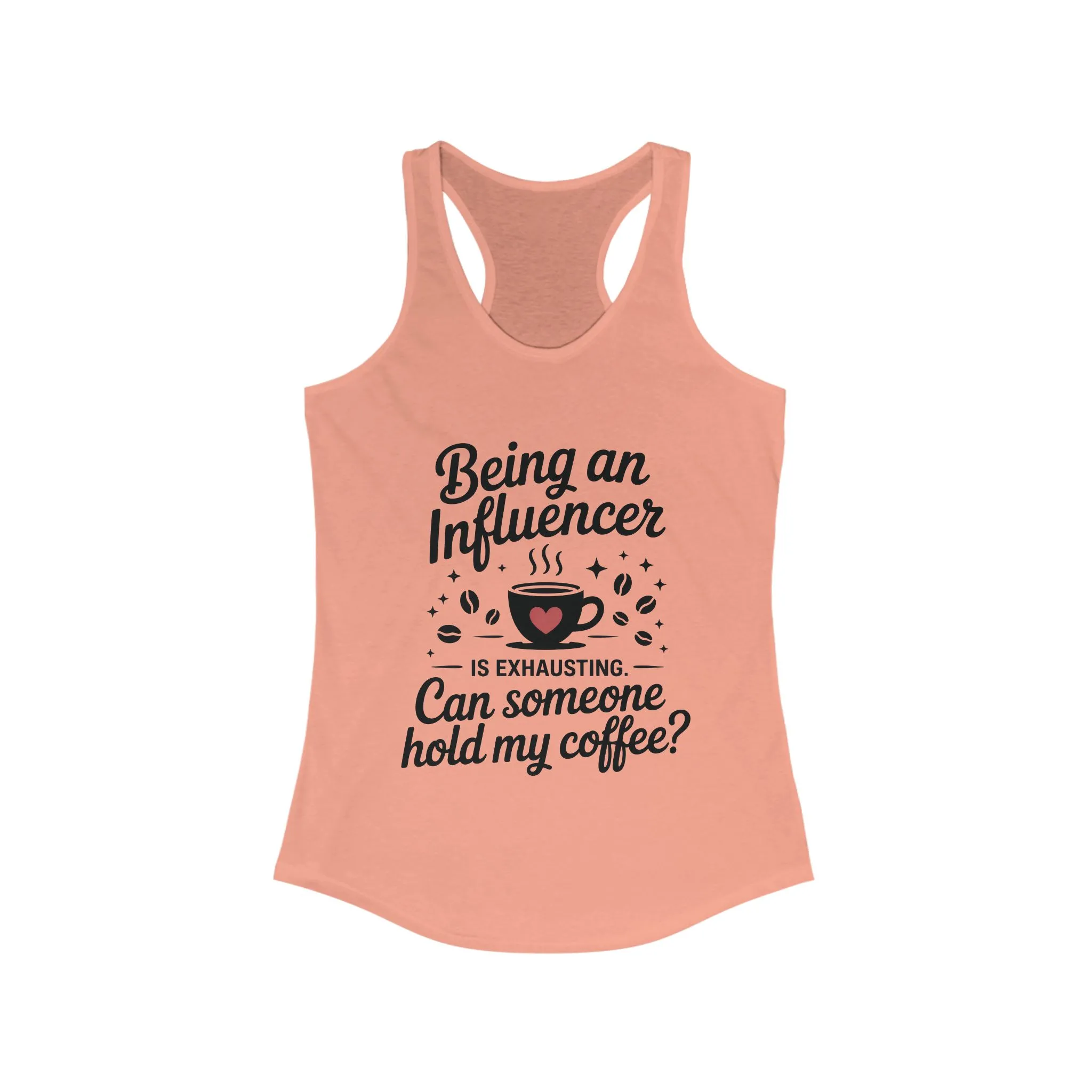 Womens Influencer Coffee Tank Top, Social Media Humor Tank, Content Creators, instagram girl top, tiktok fashion, Perfect for Coffee Lovers - Image 3