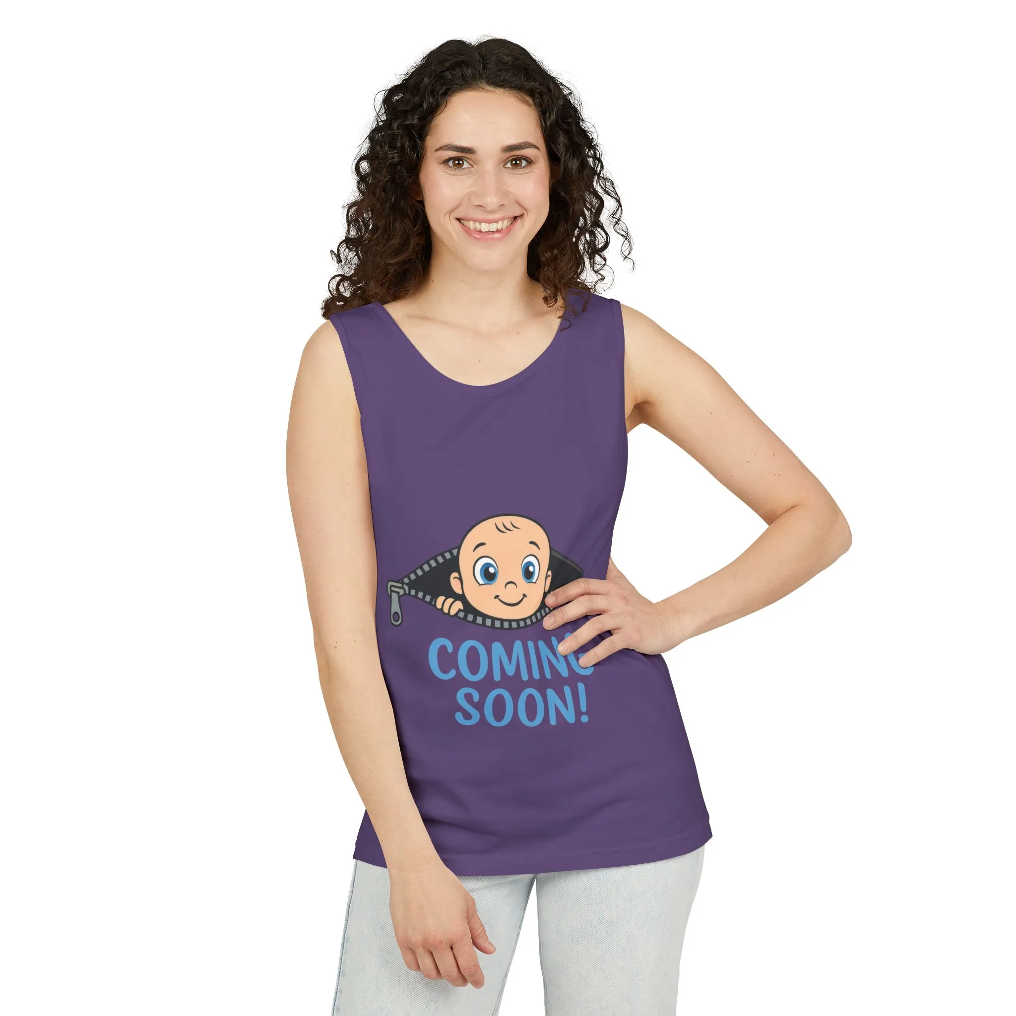 Coming Soon Maternity Tank Top, Cute Baby Boy Pregnancy Announcement Tee, Funny Expecting Mom Gift, Gender Reveal Tee, Baby Shower Top - Image 32