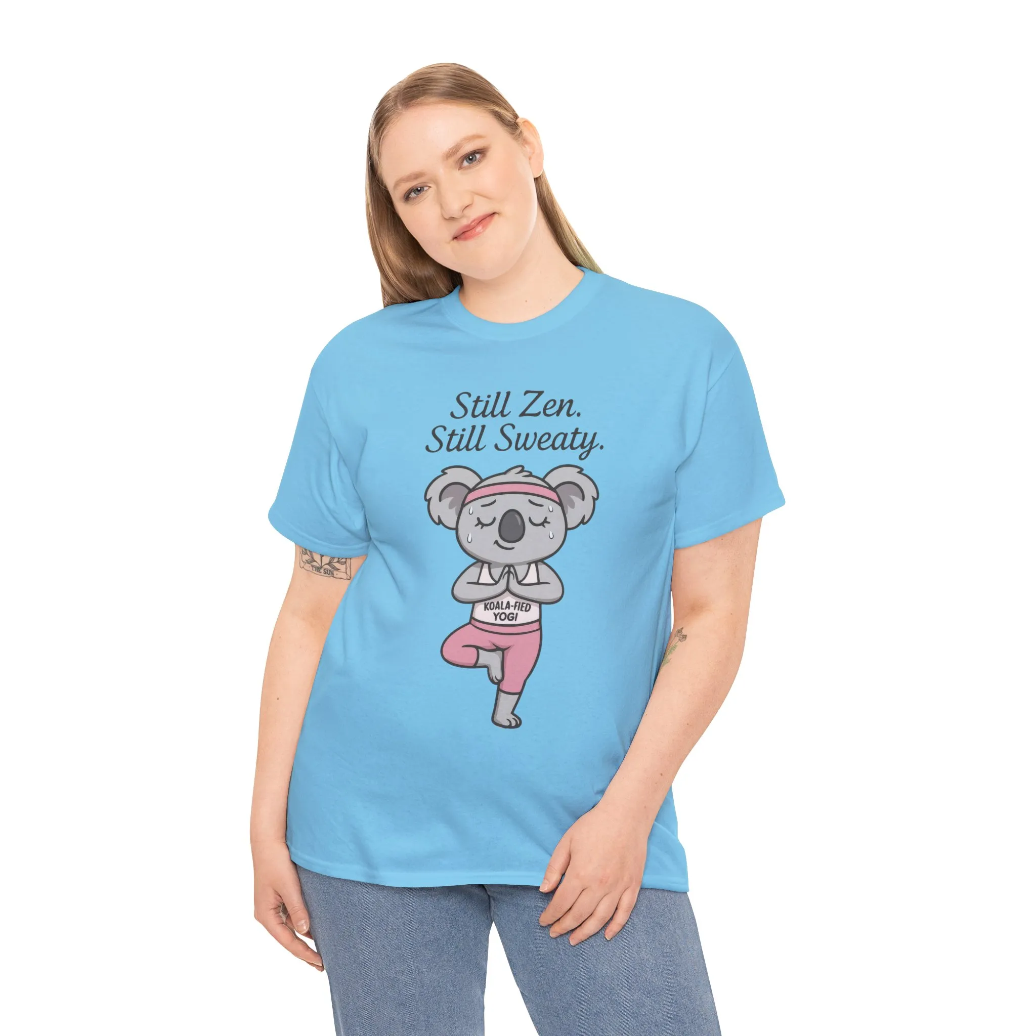 Funny Yoga Shirt for Women, Koala-Fied Yogi Tee, Still Zen Still Sweaty Workout Gift, Cute Animal Fitness T-Shirt, Zen Koala Yoga Tee - Image 21