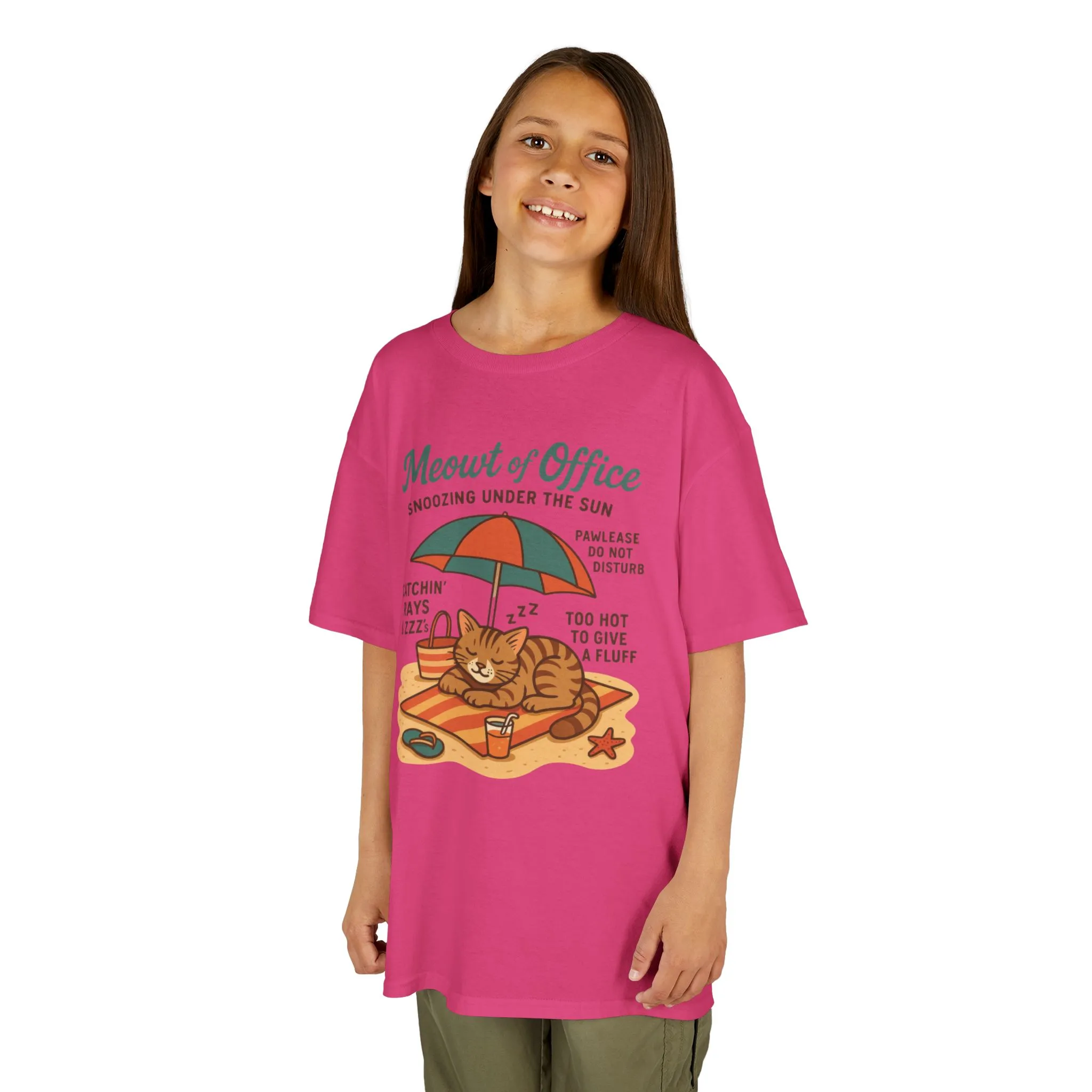 Kids Cat-Themed T-Shirt - Meowt of Office, Cute Summer Tee, Cat Lover Gift, Fun Playwear, Summer Beach Vacation Tee - Image 26