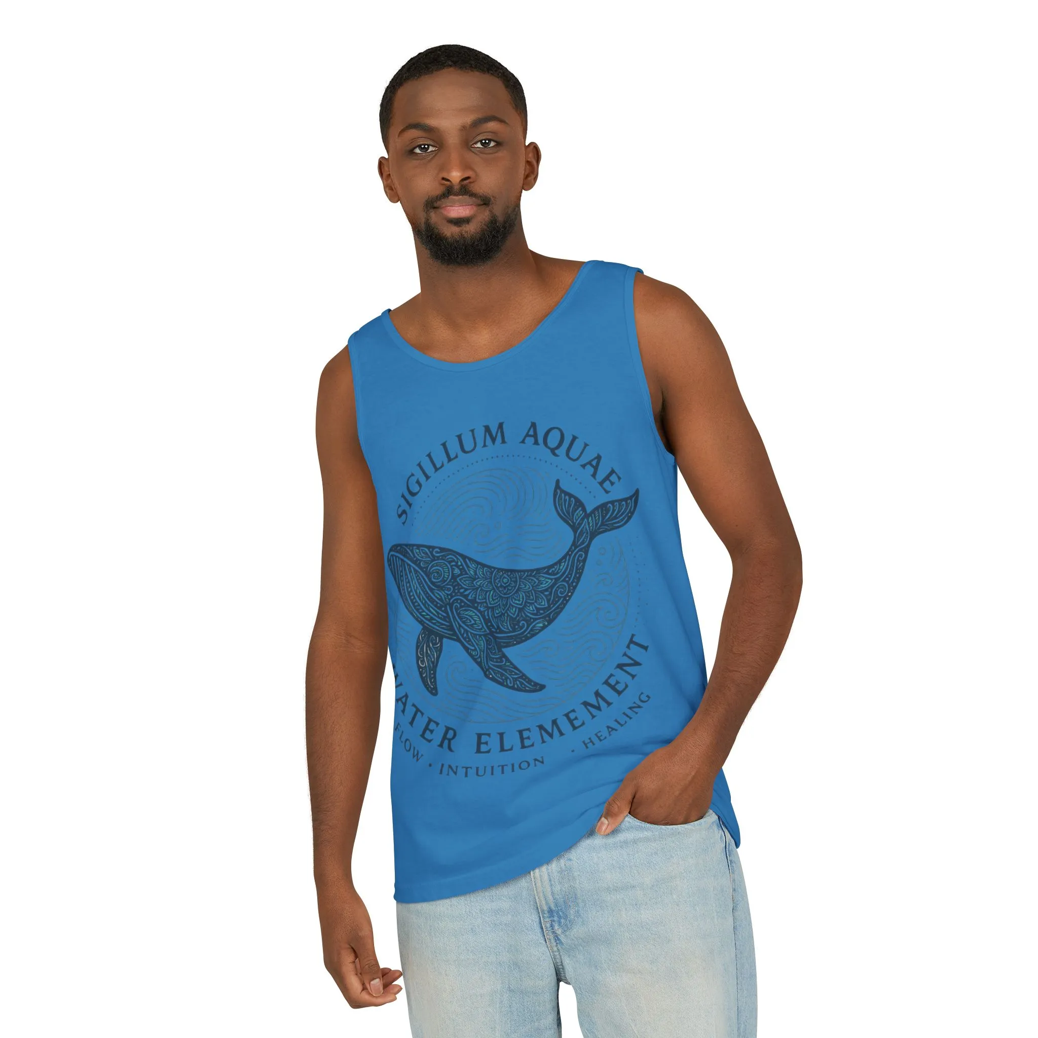 Water Element Whale Tank Top, Sigillum Aquae Symbol, Spiritual Ocean Totem Tee, Nature Energy Tee, Beachwear, Mindfulness Fashion - Image 21