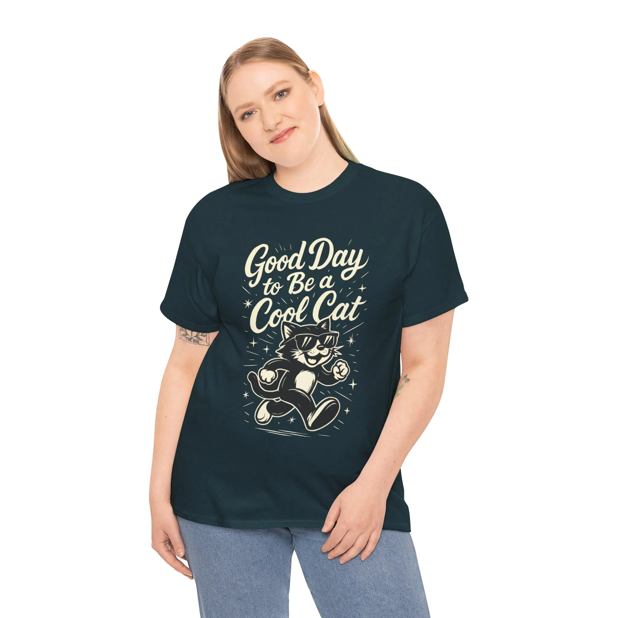 Good Day to Be a Cool Cat Womens Shirt - Funny Retro Kitty Graphic Tee for Women - Cute Cat Lover Gift, Fun T-Shirt, Unique Everyday Wear - Image 12