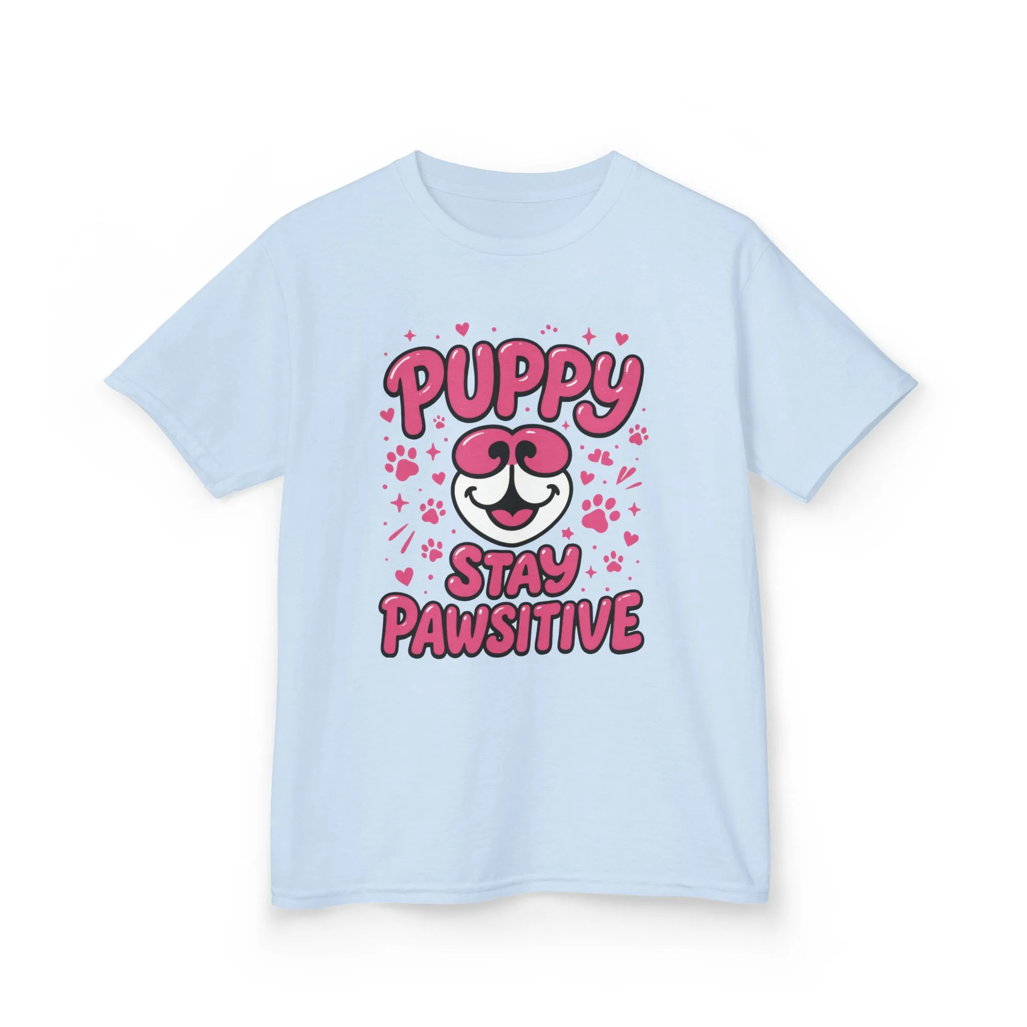 Puppy Stay Pawsitive Youth T-Shirt - Cute Positive Dog Shirt for Teens - Fun Puppy Paw Graphic Kids Tee, Kids Gift, Pet Lover Shirt - Image 11