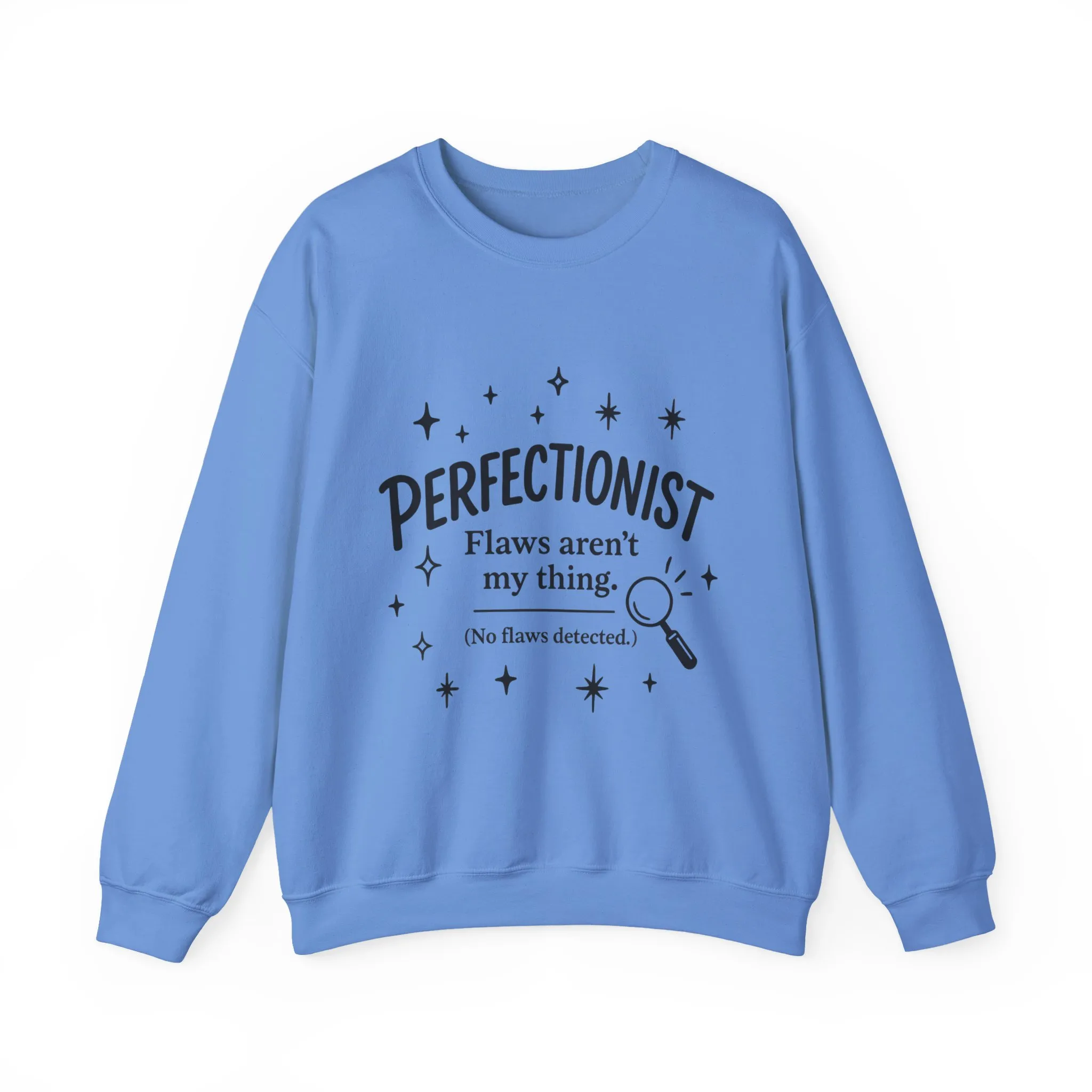 Womens Perfectionist Sweatshirt, Funny Clean Design with Stars, No Flaws Detected Quote Pullover, Minimalist Cozy Gift for Her - Image 19