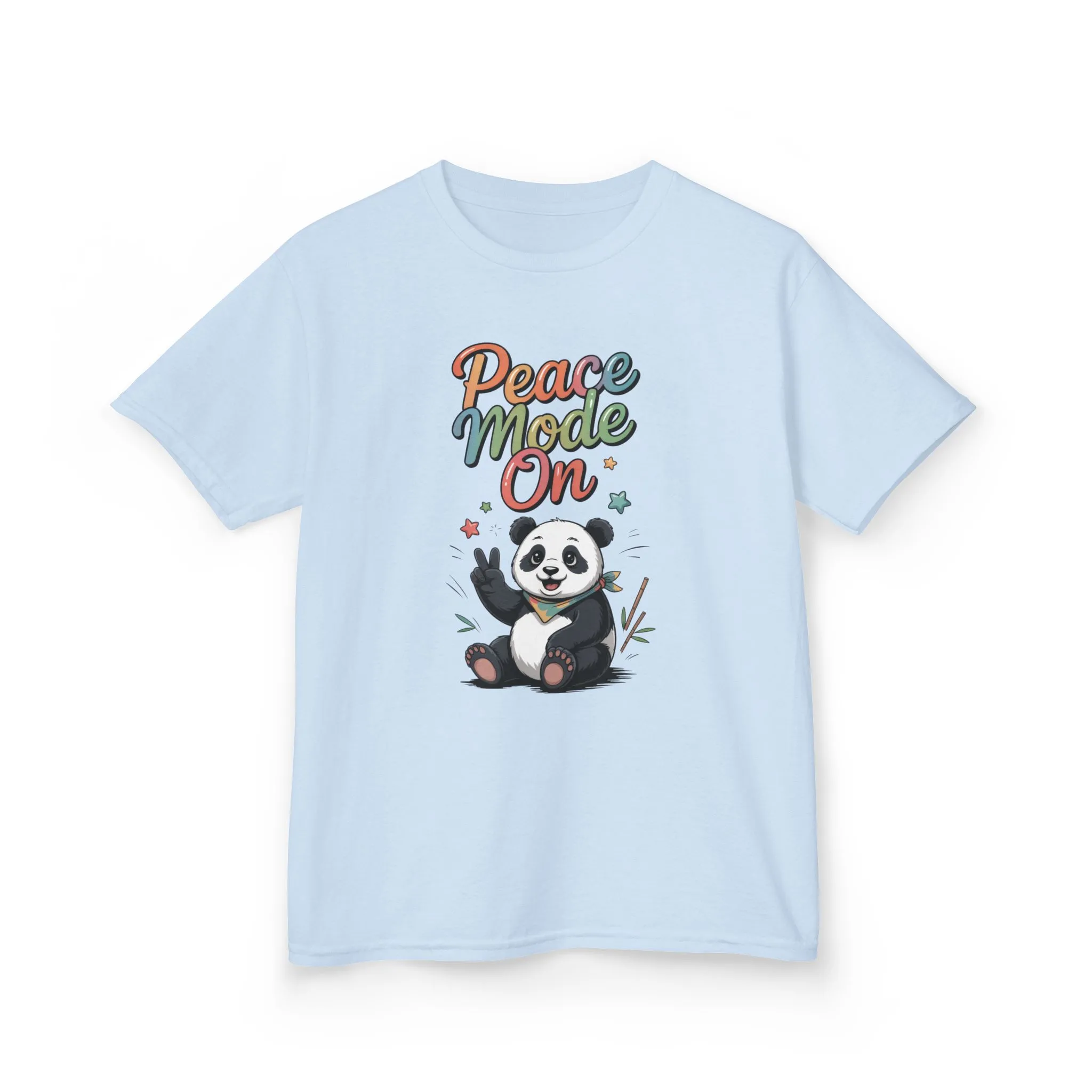 Peace Mode On Kids Tee, Cute Panda Shirt, Fun Gift for Children, Peace-Themed Apparel, Perfect for Birthdays, Casual Wear - Image 10