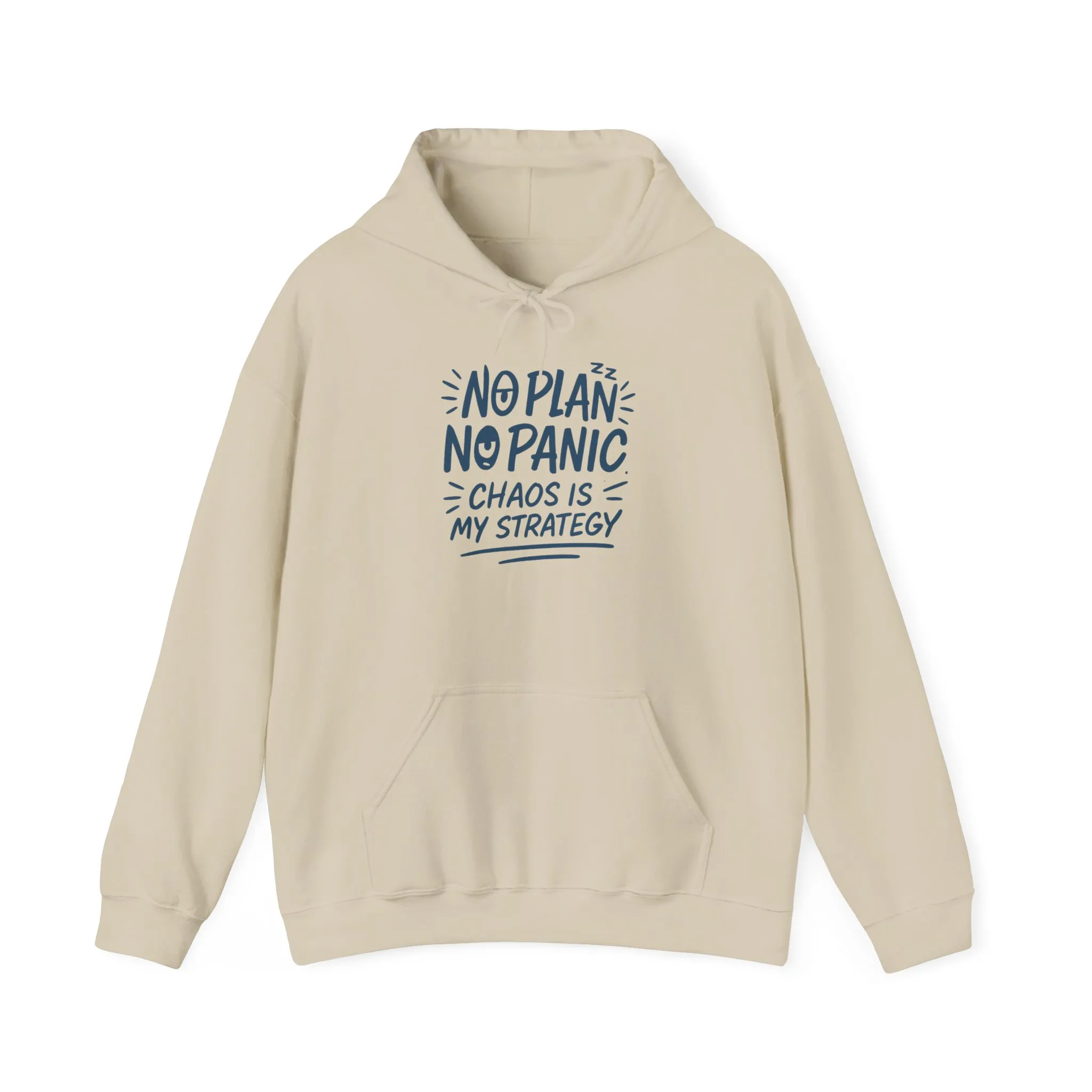 Chaos Is My Strategy Hooded Sweatshirt, Women's Pullover for Stress Relief, No Plan No Panic, Cute Winter Layering for Women, Humorous Gift - Image 41