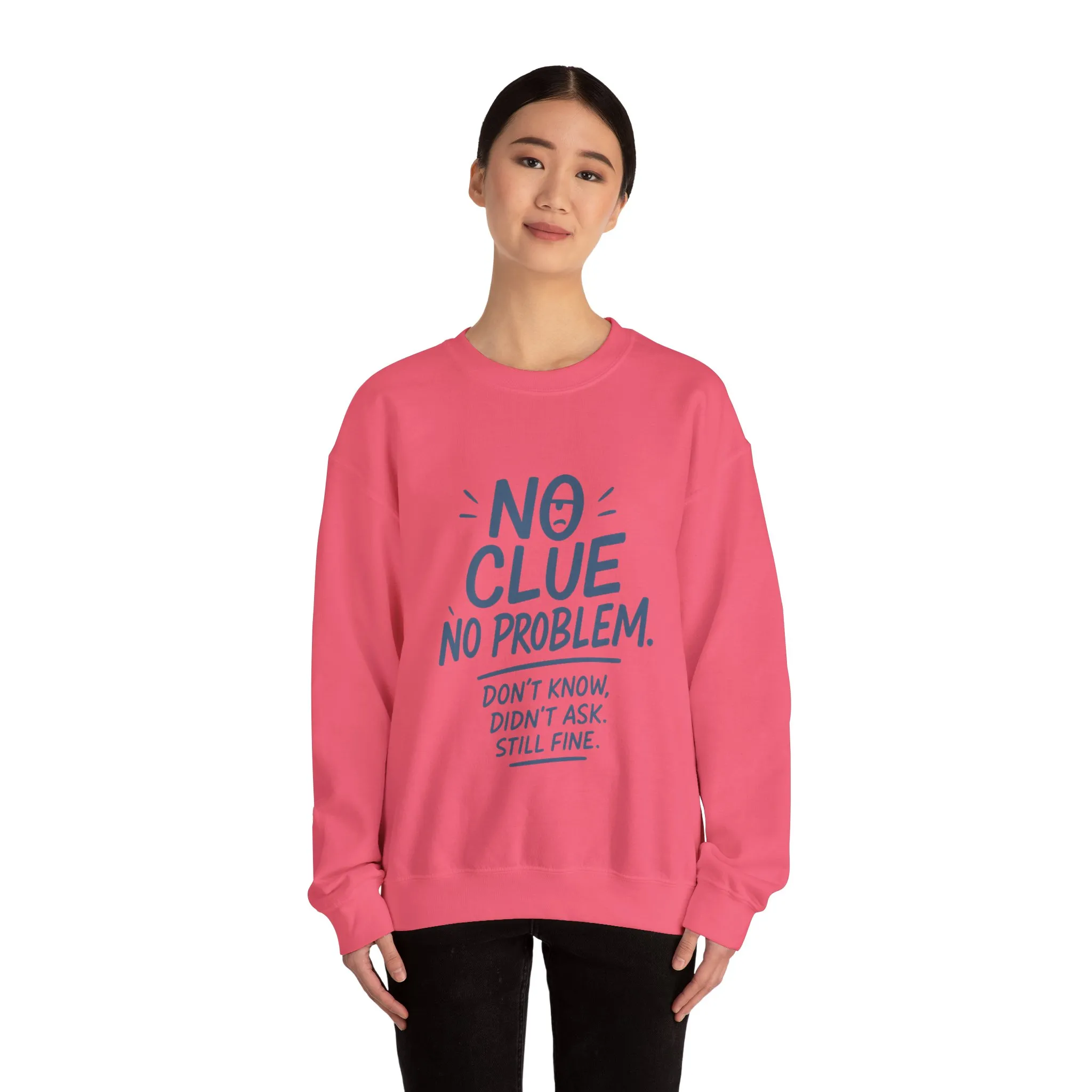 Funny No Clue Womens Crewneck Sweatshirt, No Problem Quote, Dont Know Diddt Ask Graphic Sweatshirt, Gift for Her, Cozy Relaxed Fit Pullover - Image 32