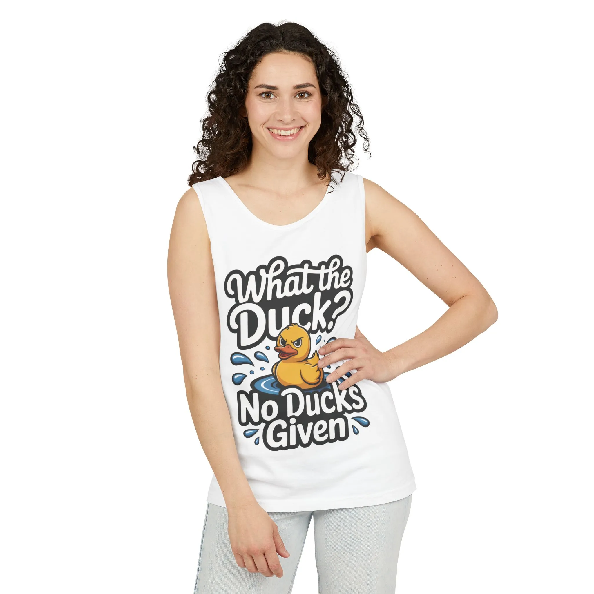 Funny Duck Tank Top for Summer - No Ducks Given Tee - What The Duck Mens T-Shirt - Sarcastic Rubber Duck Graphic, Humor Gift For Him