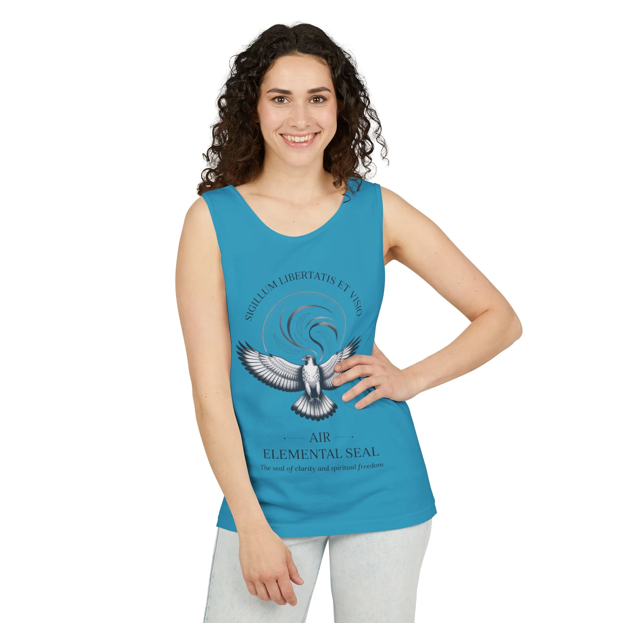 Air Elemental Seal Tank Top, Clarity & Spiritual Freedom Symbol Tee, Unisex Elemental Shirt, Vision Totem Gift, Spiritual Gift - Image 23