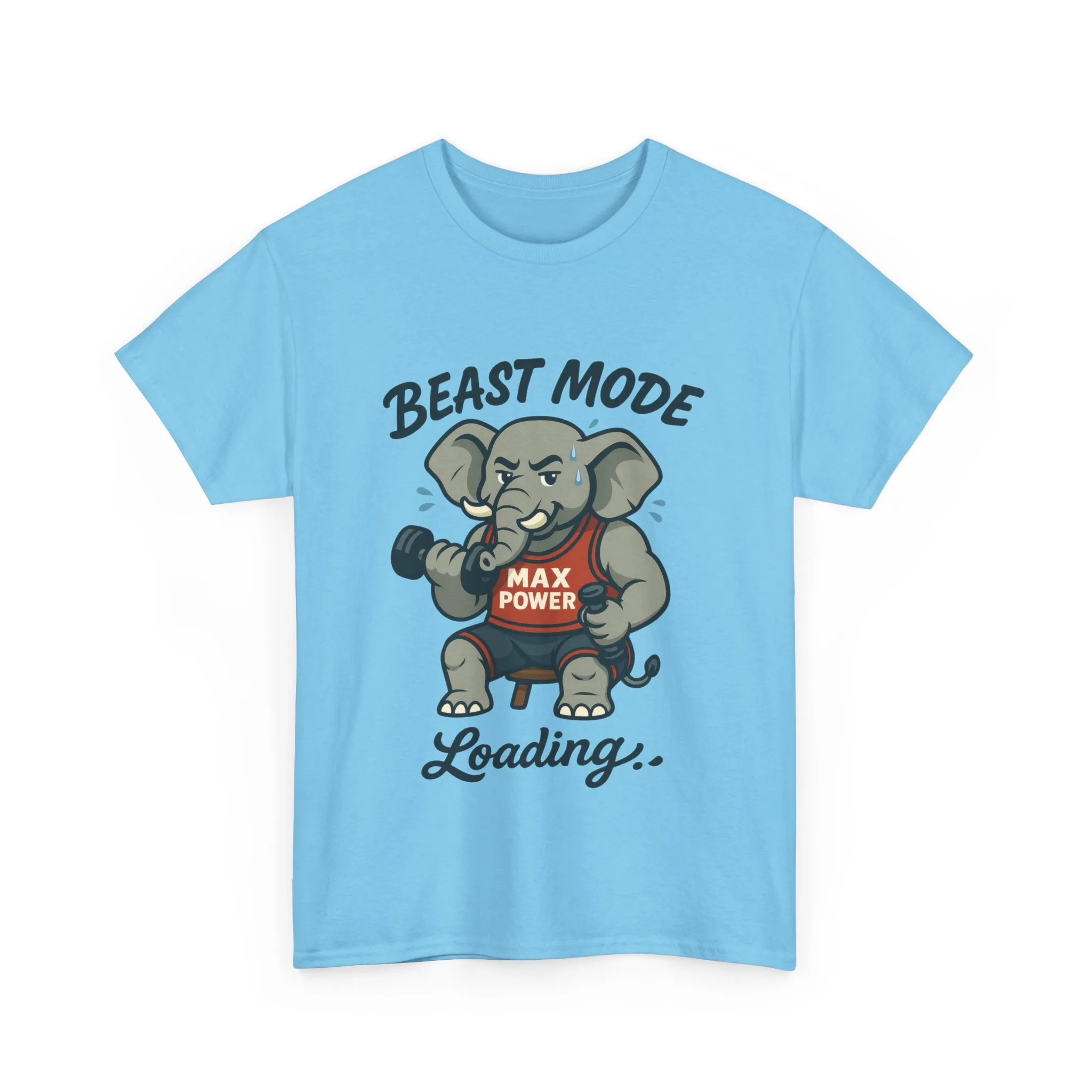 Beast Mode Elephant Gym Shirt, Funny Workout T-Shirt For Men, Max Power Fitness Tee, Beast Mode Loading Graphic, Gym Motivation Gift - Image 19