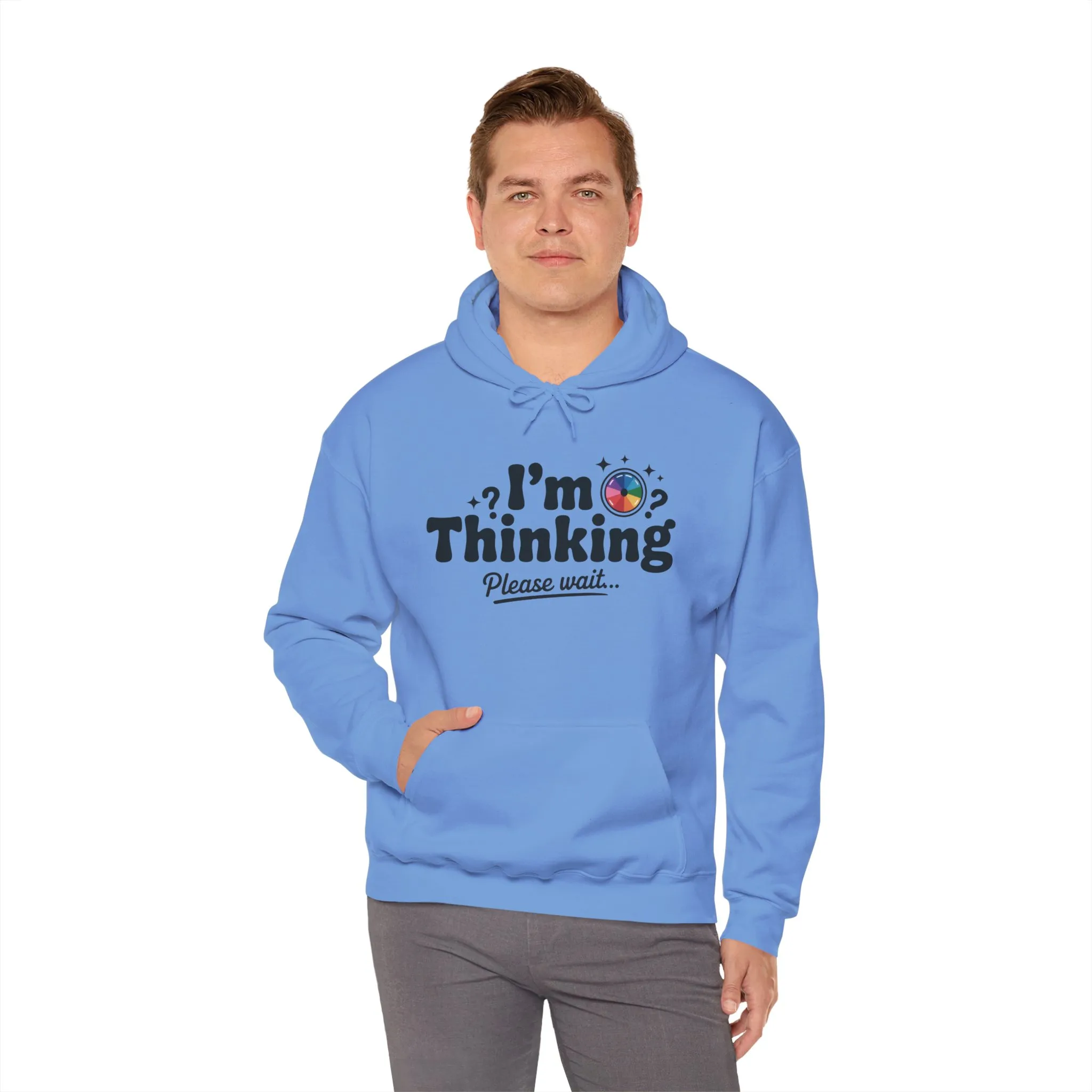 Funny - Im Thinking Please Wait - Mens Hoodie, Cute Geeky Gift for Introverts, Programmers, Designers, Fun Humor Hoodie, Gift for Adults - Image 36