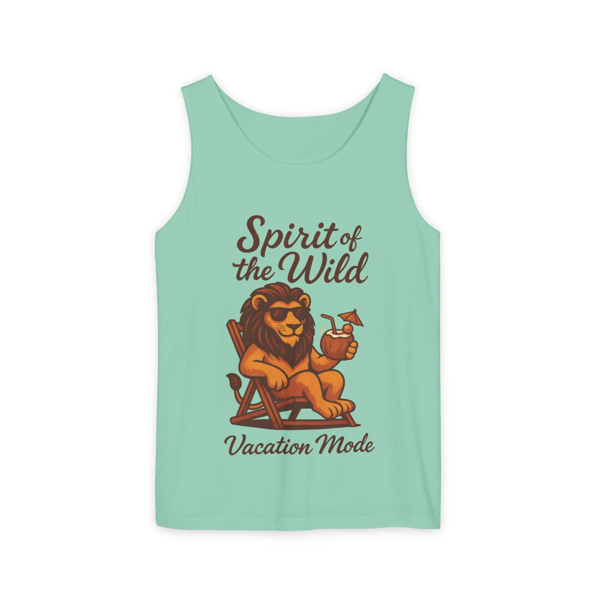 Spirit of the Wild Lion Tank Top - Vacation Mode Funny Summer Sleeveless Shirt for Men, Summer Wear, Graphic Tees, Beach Outfit - Image 7