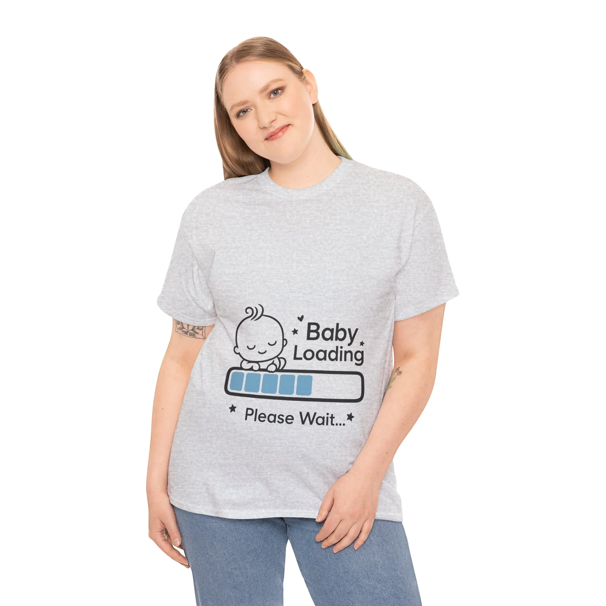 Baby Loading Maternity T-Shirt, Funny Pregnancy Announcement Tee, Mom To Be Gift, Expecting Baby Tee, Pregnancy Reveal Top, Baby Shower Gift - Image 6