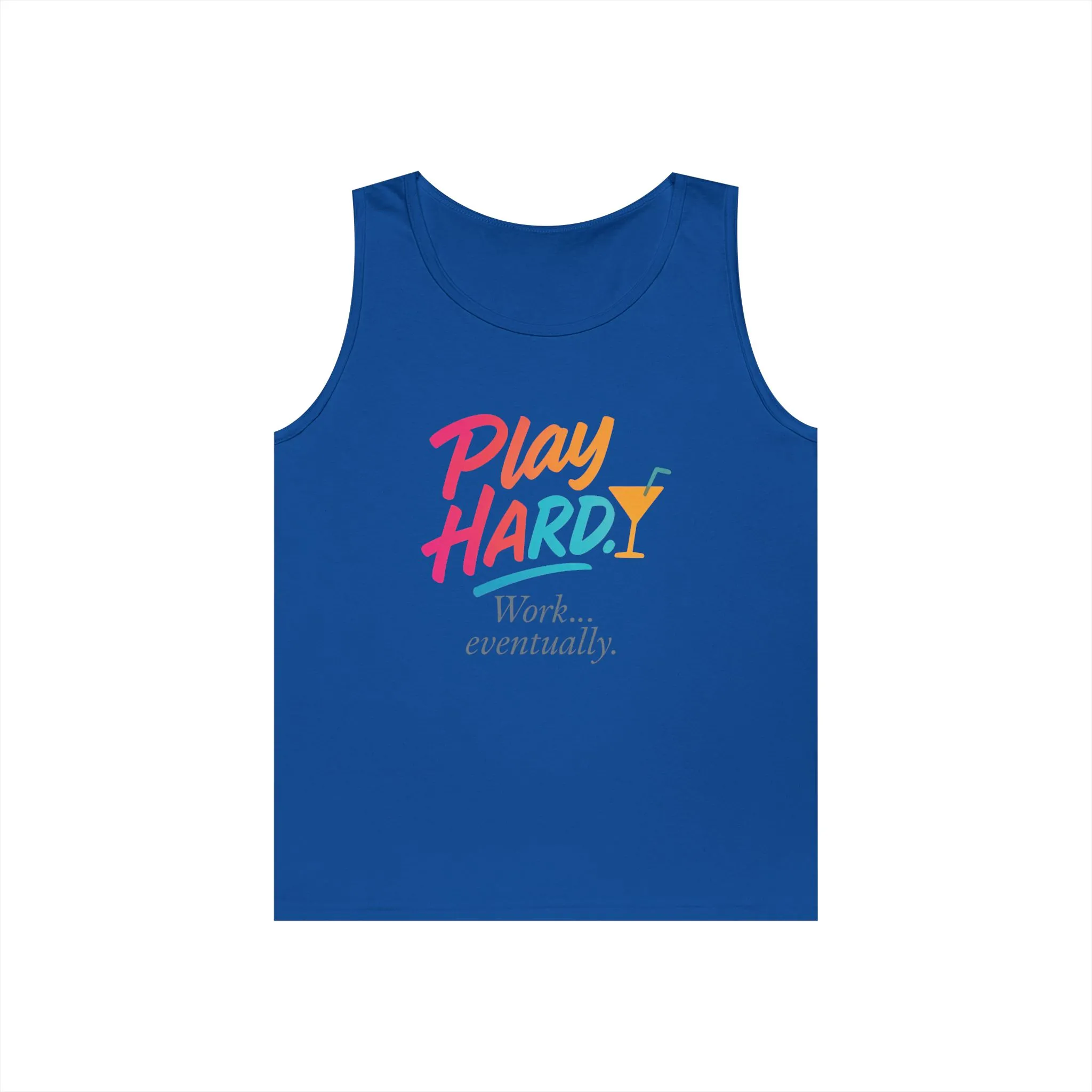 Play Hard, Work Eventually Tank Top, Womens Cotton Tank, Summer Apparel, Casual Wear, Gift for Him/Her, Beach Ready - Image 11
