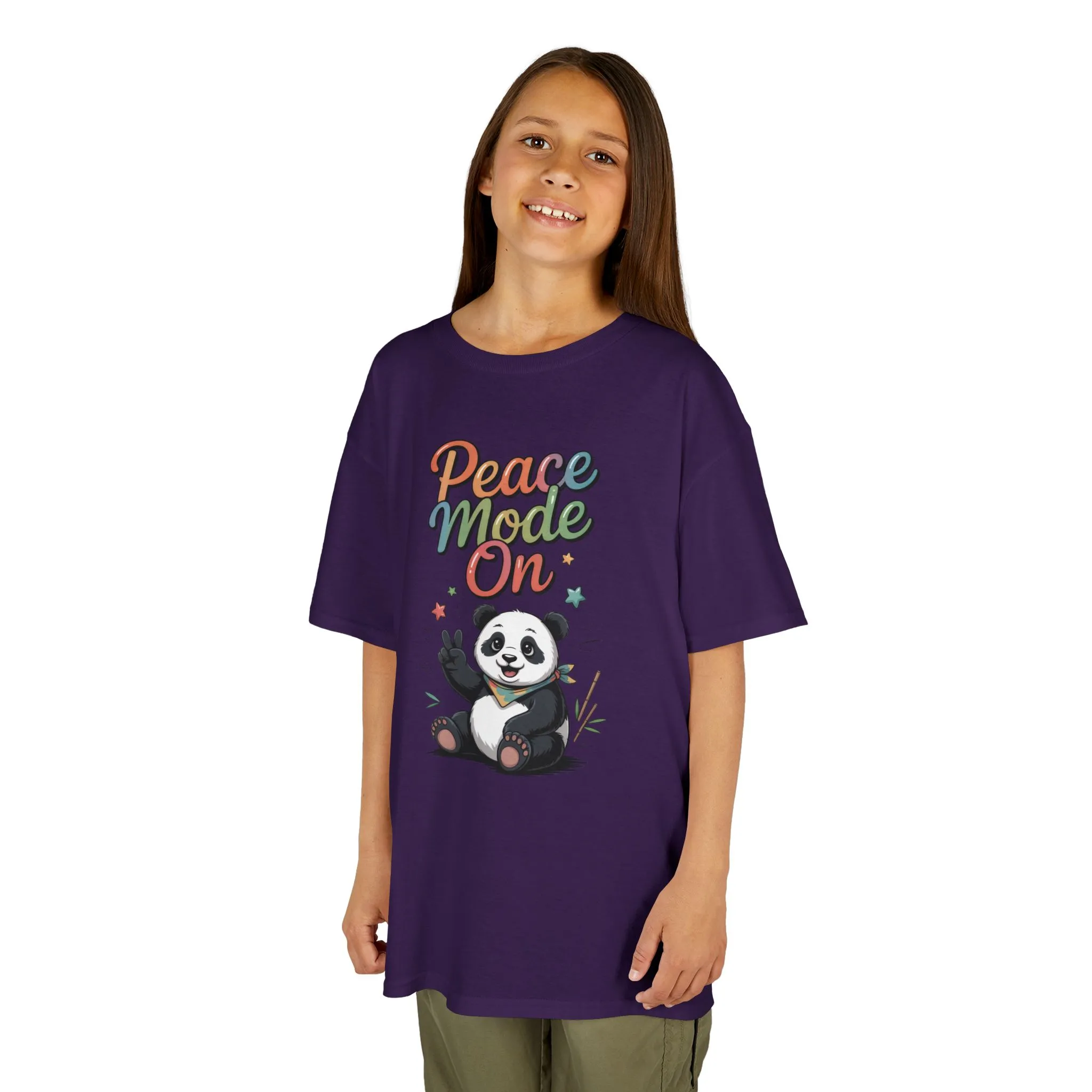 Peace Mode On Kids Tee, Cute Panda Shirt, Fun Gift for Children, Peace-Themed Apparel, Perfect for Birthdays, Casual Wear - Image 20