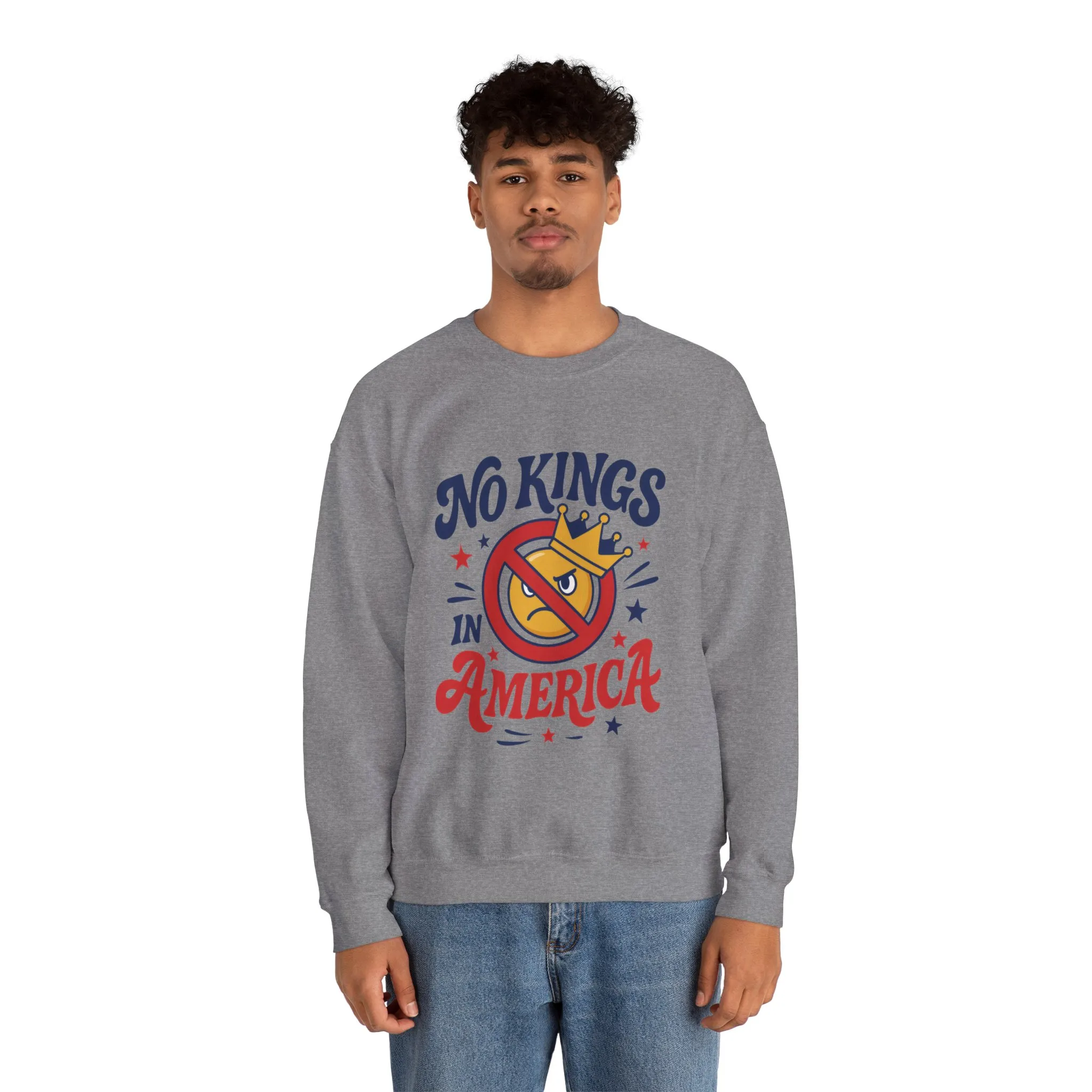 No Kings in America Sweatshirt - Funny Patriotic Anti Monarchy Pullover - USA Independence Sweater, Political Apparel, Gift for Activists - Image 14