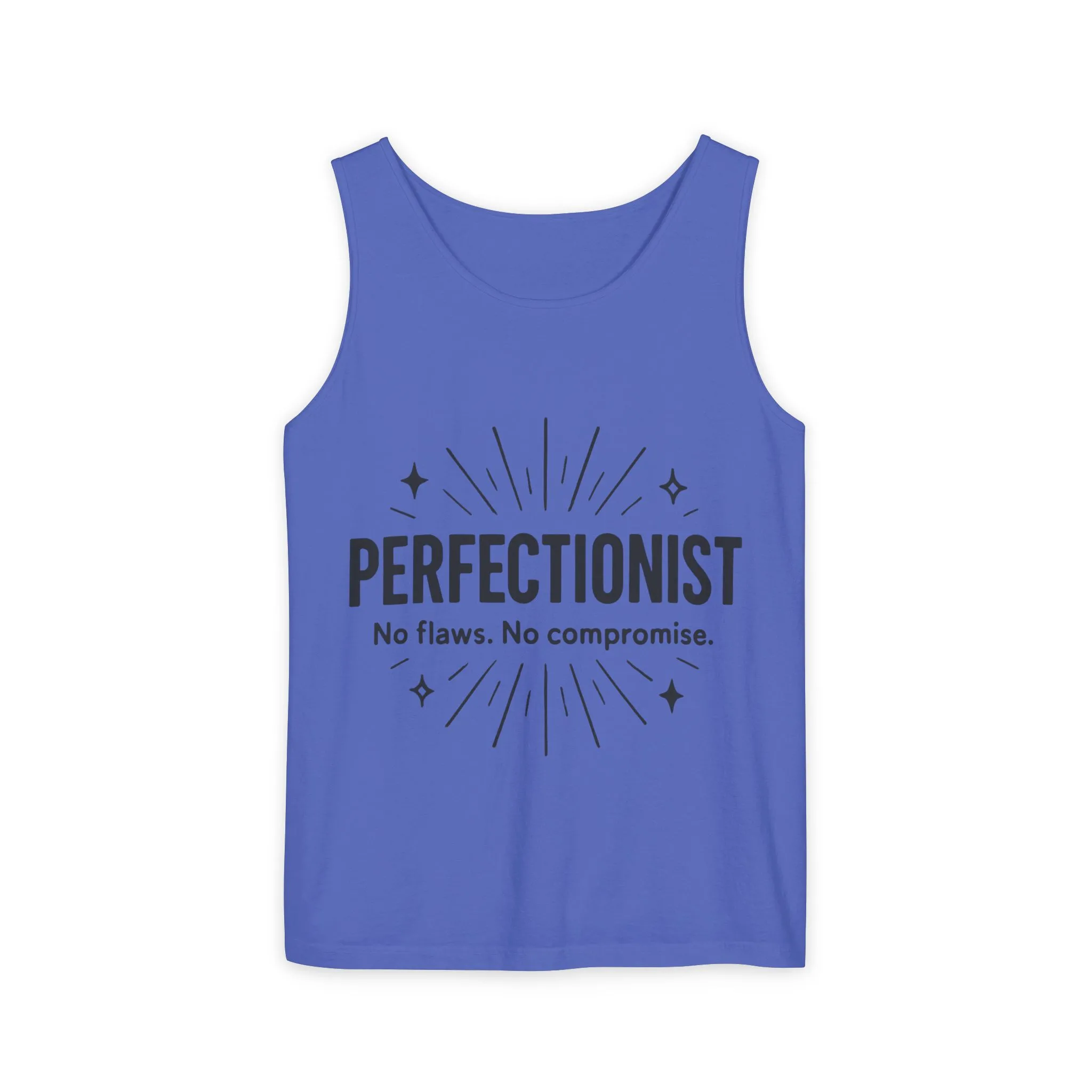 Mens Perfectionist Tank Top, No Flaws No Compromise, Minimal Bold Graphic Tee, Gift for OCD, Clean Freak, or Detail-Oriented Men - Image 29