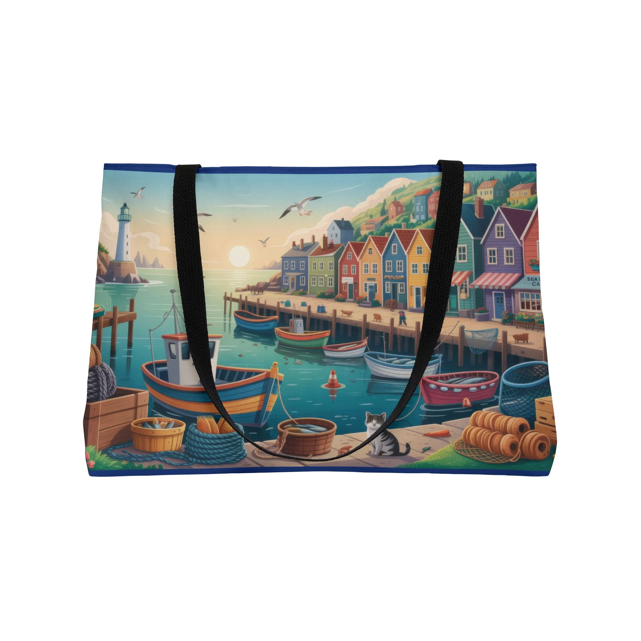 Scenic Coastal Weekender Tote Bag, Beach Bag, Travel Tote, Weekend Getaway Essential, Eco-Friendly Shopper, Summer Adventure Companion - Image 4