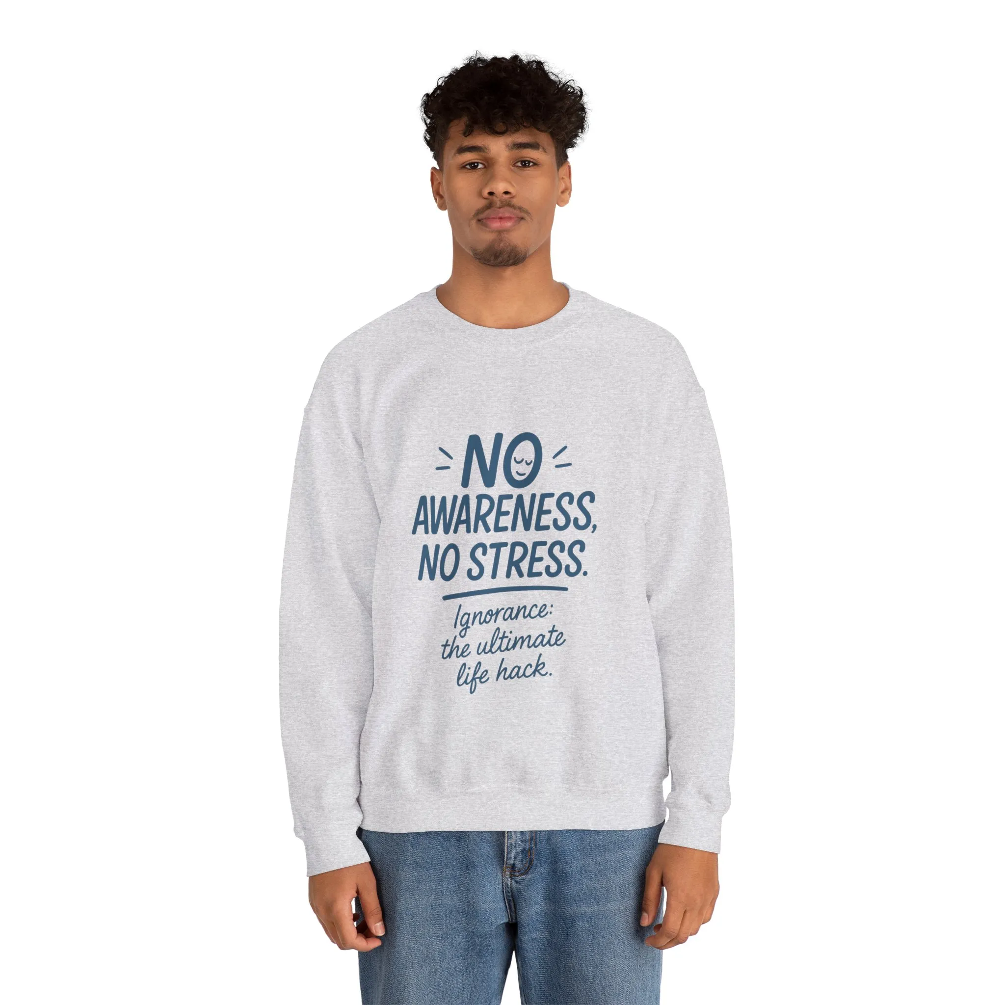Funny Mens Mindful Crewneck Sweatshirt, Cozy Sweatshirt, Awareness Sweatshirt, Casual Style Gift, Perfect for Self-Care Days - Image 5