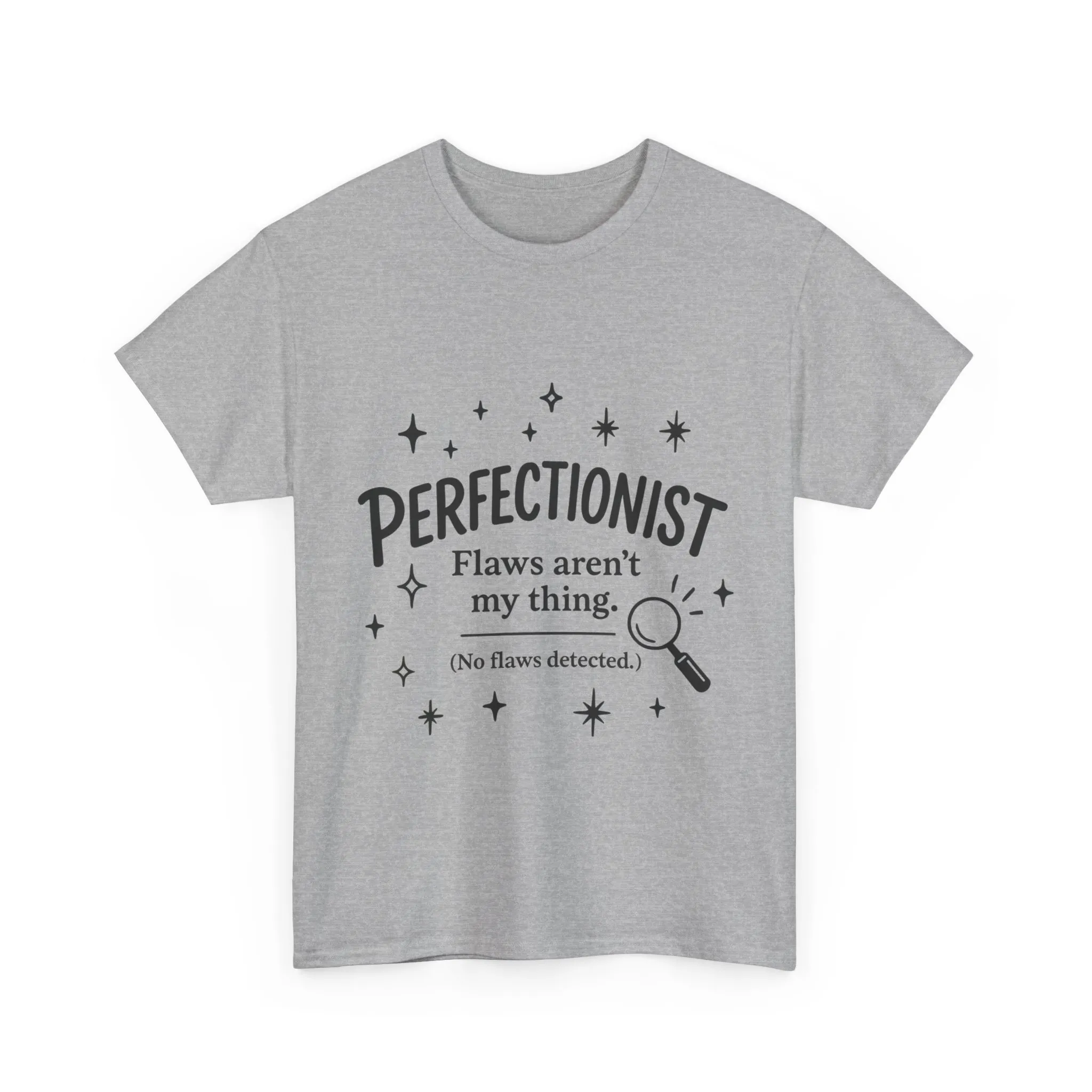 Funny Perfectionist T-Shirt for Women, No Flaws Detected Graphic Tee, Minimalist Humor Shirt, Gift for OCD, Flawless Queen - Image 13