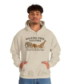 Spirit of the Wild Lion Mens Hoodie - Vacation Mode Funny Jungle King Graphic Pullover for Men, Wildlife Lovers Gift, Cozy Nature Hoodie
