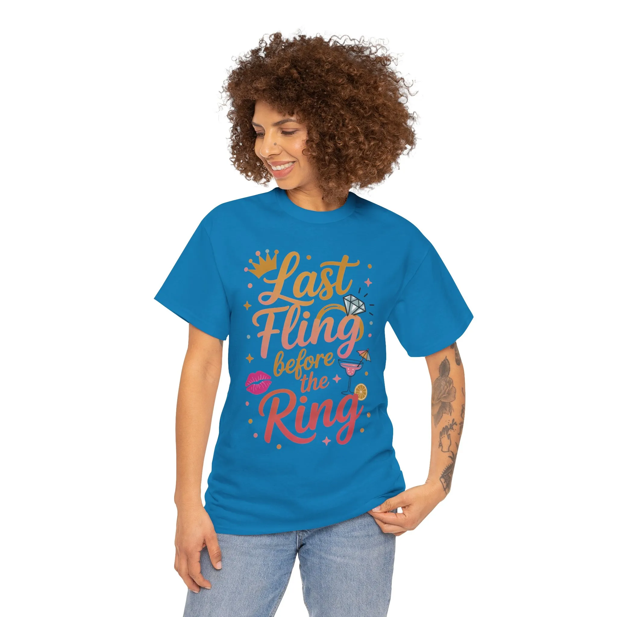 Last Fling Before the Ring T-Shirt, Bachelorette Party Tee, Bridesmaid Wedding Tee, Hen Party Matching Top, Bridal Shower, Bridesmaids Gift - Image 32