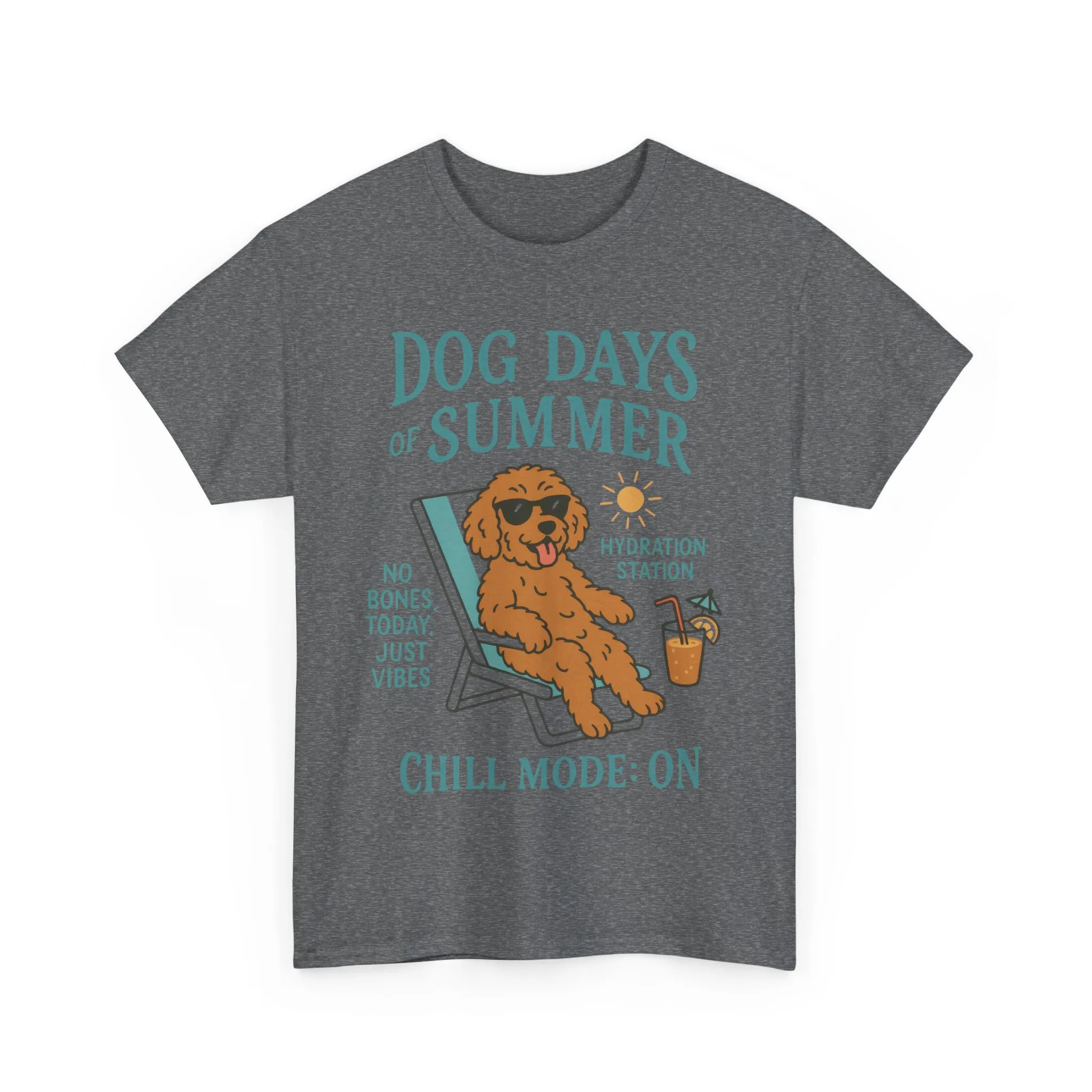 Dog Days of Summer Shirt, Funny Cute Dog Graphic Womens T-Shirt, Chill Mode ON Tee, Summer Puppy Vibes Gift, Dog Lover Gift - Image 13