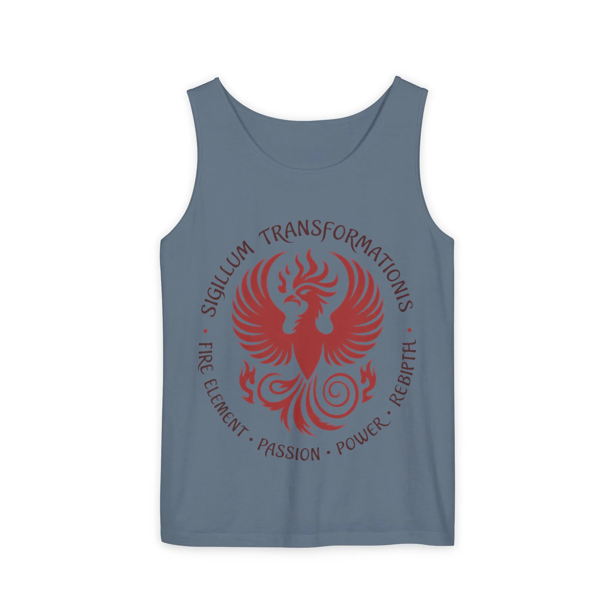 Phoenix Fire Element Tank Top, Sigillum Transformationis Seal, Passion Power Rebirth Totem, Phoenix Symbol Unisex Tank, Spiritual Tee - Image 25
