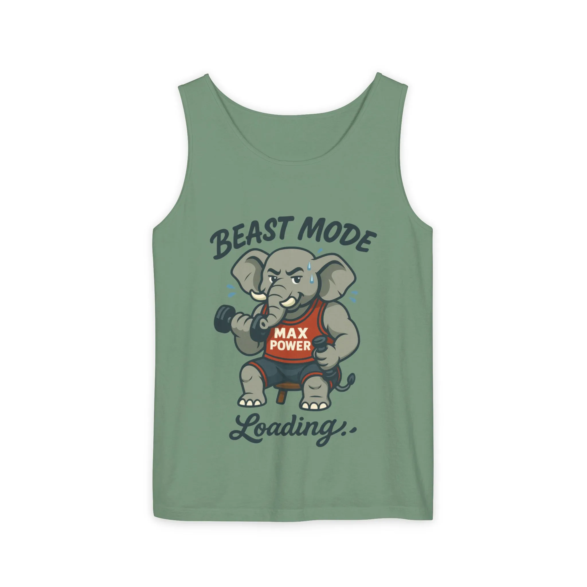 Beast Mode Elephant Gym Tank Top, Funny Workout Muscle Tank, Max Power Fitness Tank, Beast Mode Loading Mens Gym Top, Fitness Apparel - Image 11