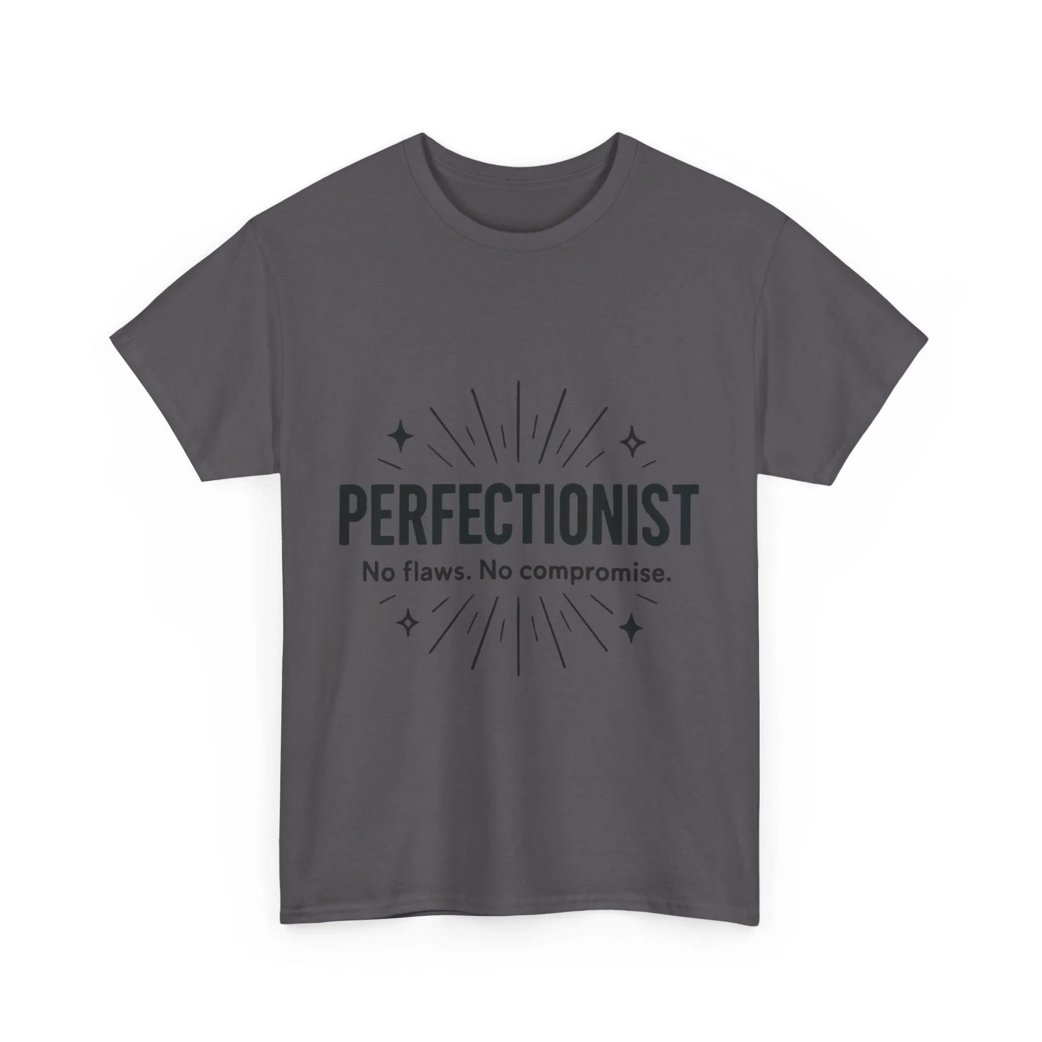 Mens Perfectionist T-Shirt, No Flaws No Compromise, Minimal Bold Graphic Tee, Gift for OCD, Clean Freak, or Detail-Oriented Men - Image 34