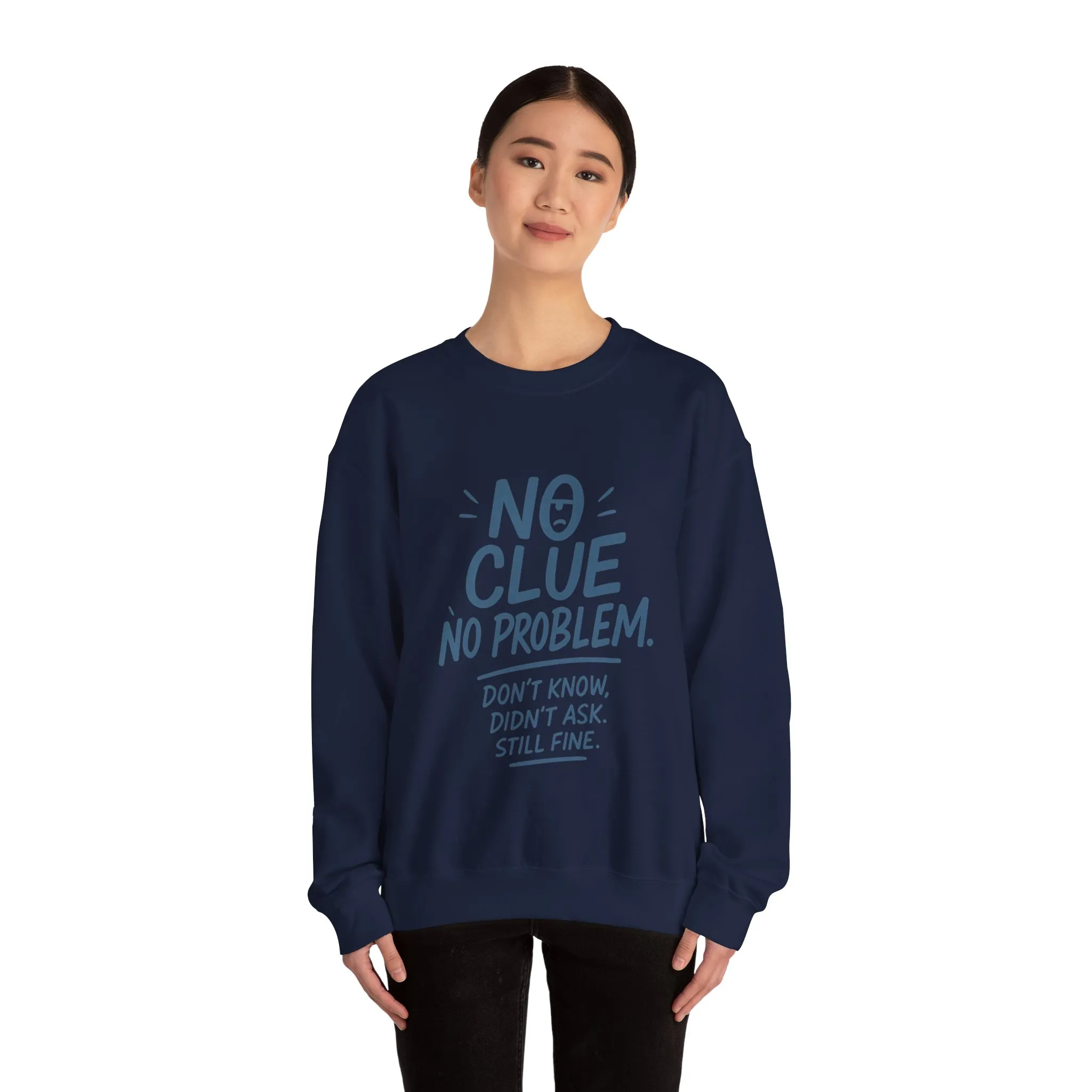 Funny No Clue Womens Crewneck Sweatshirt, No Problem Quote, Dont Know Diddt Ask Graphic Sweatshirt, Gift for Her, Cozy Relaxed Fit Pullover - Image 23