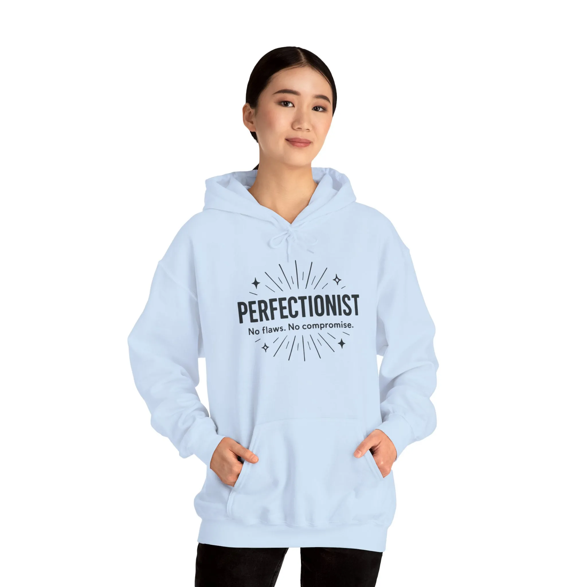 Womens Perfectionist Hoodie, Minimalist No Flaws Sweatshirt, Empowered Clean Look Pullover, Gift for Organized Women - Image 32