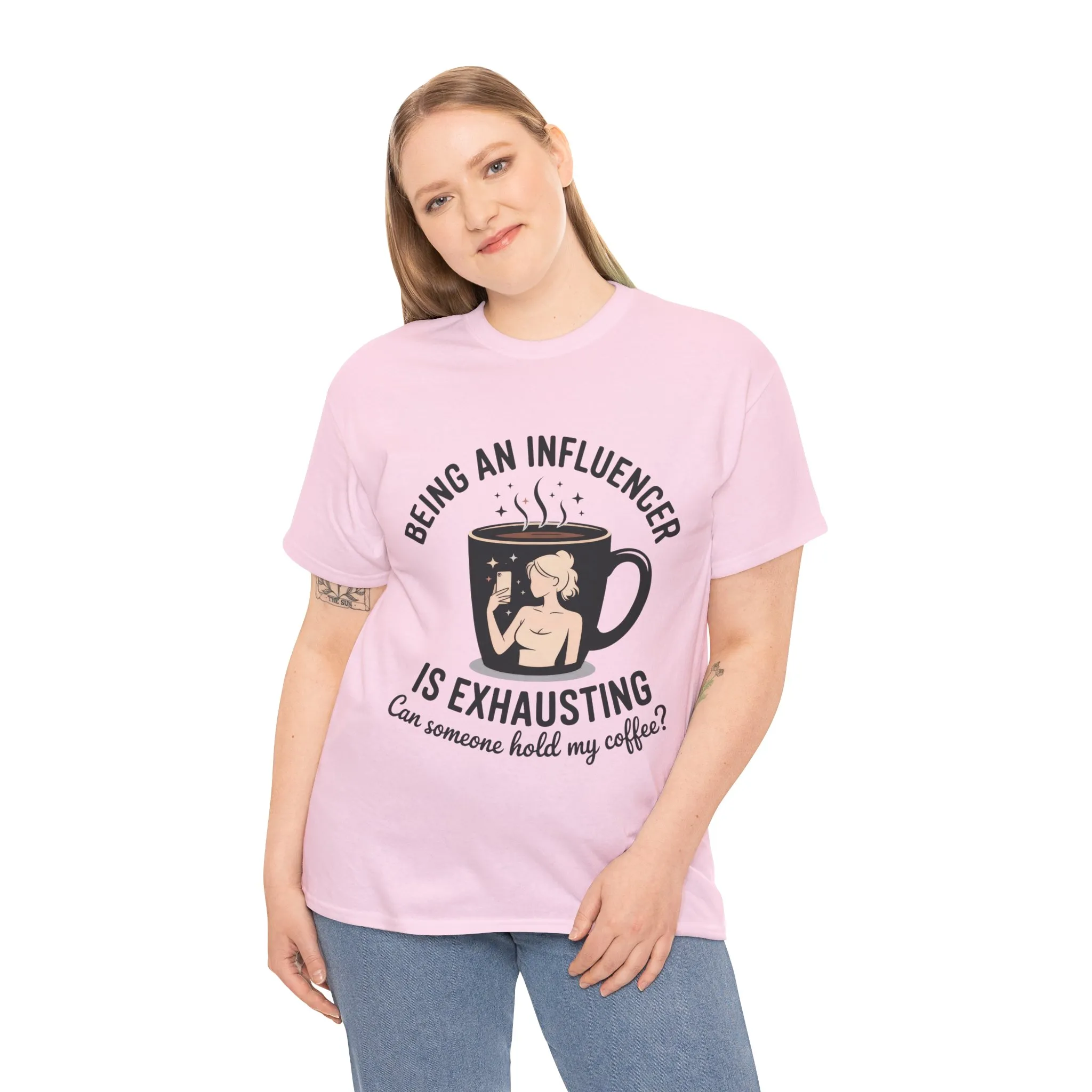 Social Media Humor Tee, Funny Influencers Womens T-Shirt, Content Creators, instagram girl top, tiktok fashion, Perfect for Coffee Lovers - Image 24