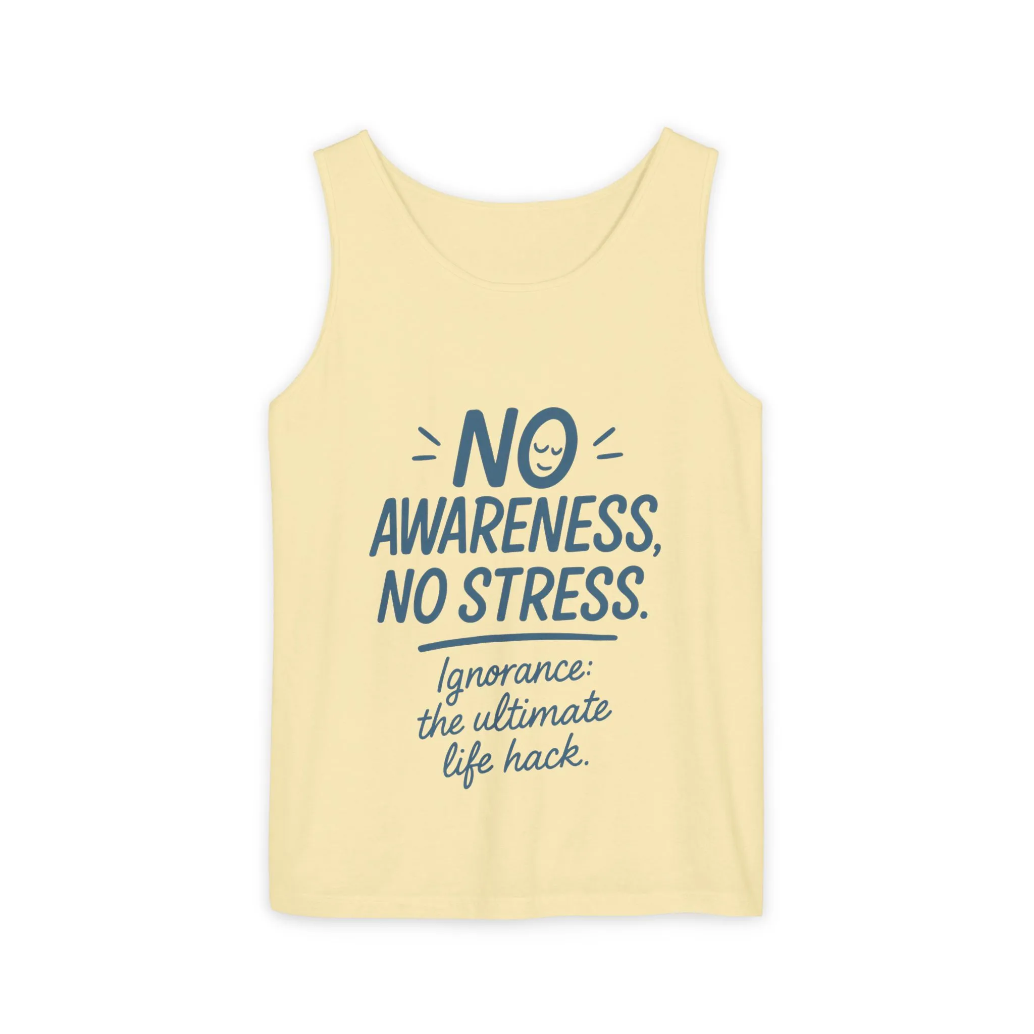 Womens No Awareness Racerback Tank Top, Funny No Stress Quote, Ignorance Life Hack, Workout Sleeveless Shirt, Motivational Shirt, Yoga - Image 21