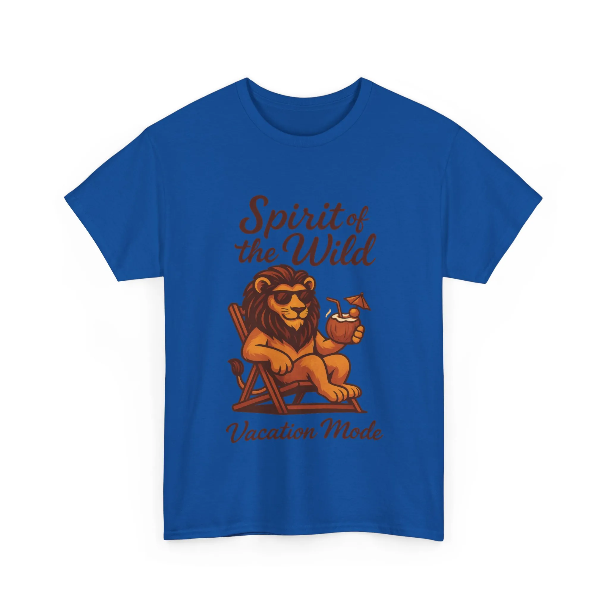 Spirit of the Wild Lion Shirt for Men - Vacation Mode Funny Summer Tee - Relaxed Jungle King Graphic, Vacation Mode, Perfect for Vacations - Image 25