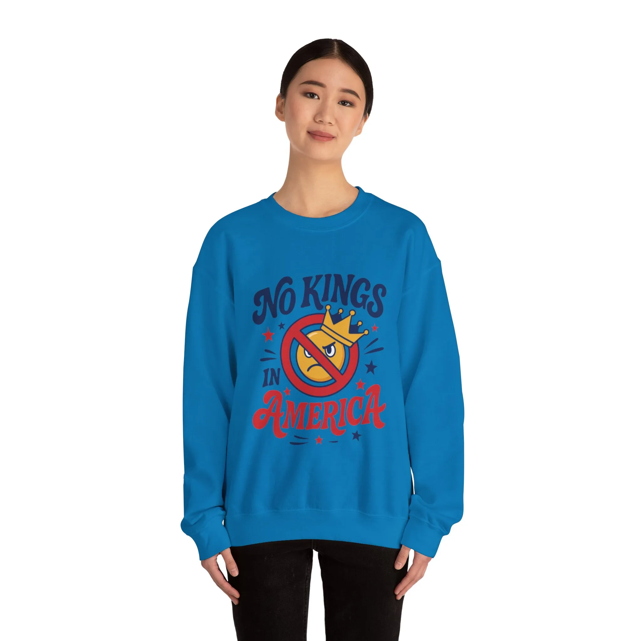 No Kings in America Sweatshirt - Funny Patriotic Anti Monarchy Pullover - USA Independence Sweater, Political Apparel, Gift for Activists - Image 27