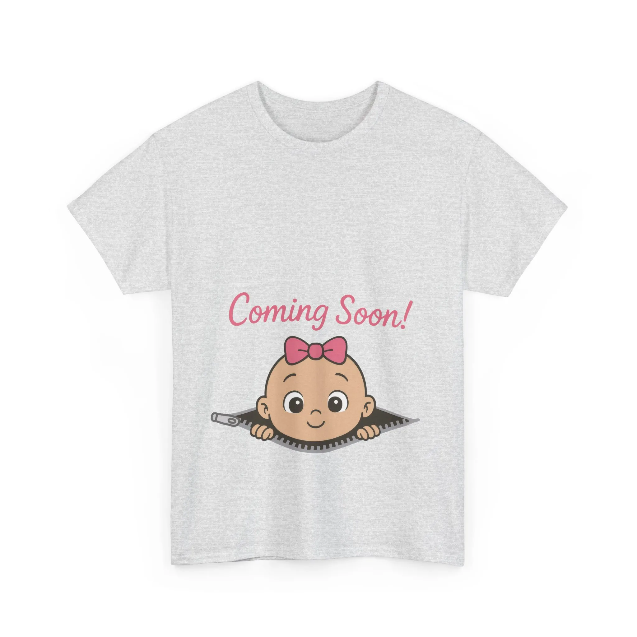 Coming Soon Maternity T-Shirt, Cute Baby Girl Pregnancy Announcement Shirt, Expecting Mom Gift, Gender Reveal Tee, Baby Shower Gift - Image 7