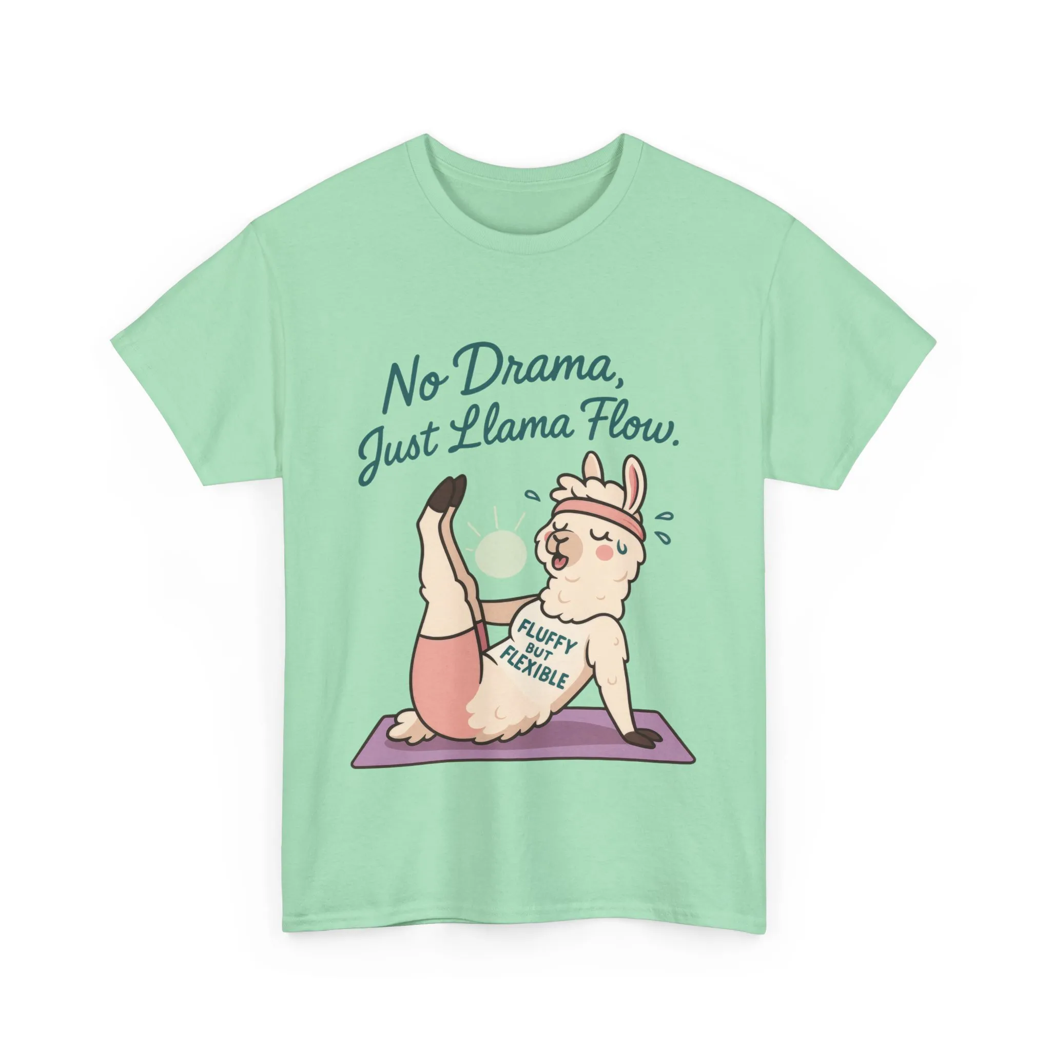No Drama Llama Yoga Tee, Funny Yoga Llama T-Shirt for Women, Gift for Yoga Lovers, Fun Yoga T-Shirt for Animal Lovers, Humor Shirt - Image 13