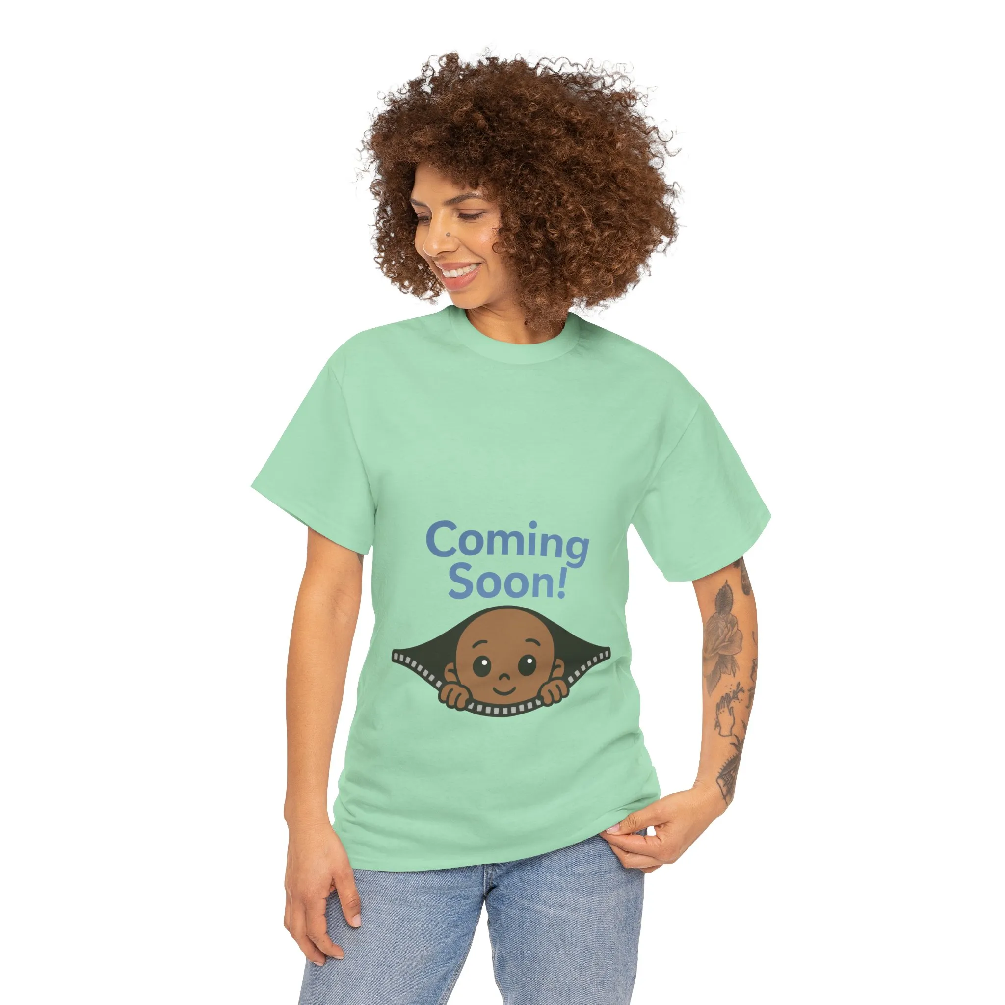 Coming Soon Maternity Tee, Cute Baby Boy Pregnancy Announcement Tee, Funny Expecting Mom Gift, Gender Reveal Tee, Baby Shower Top - Image 11