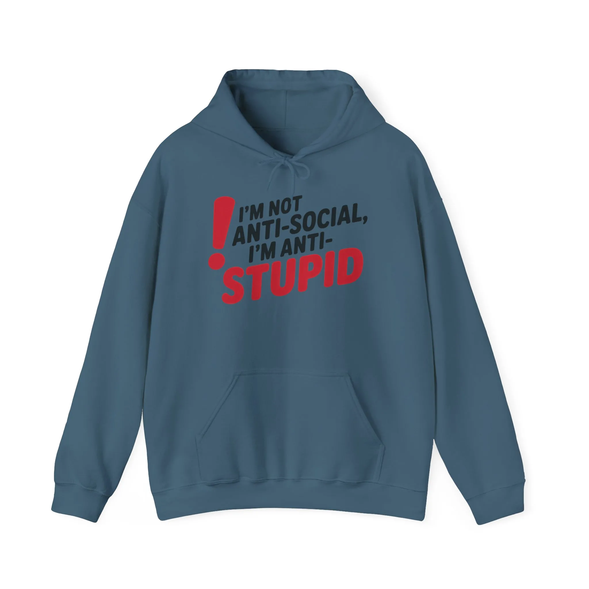 Anti-Stupid Hoodie, Funny Unisex Hoodie, Snarky Anti-Social Unisex Sweatshirt, Gift for Friends, Perfect for Everyday Wear, Humorous Apparel - Image 16