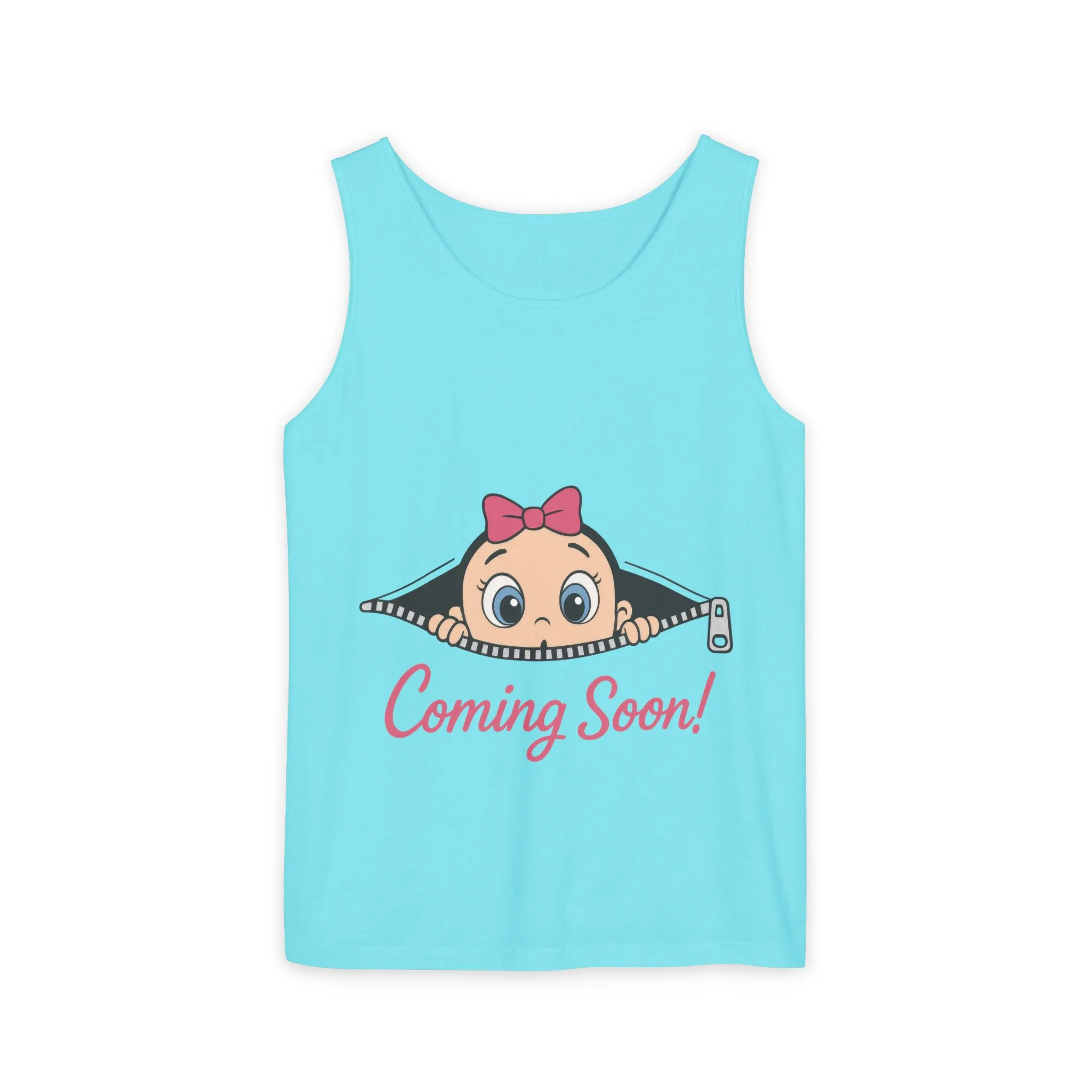 Coming Soon Maternity Tank Top, Cute Baby Girl Pregnancy Announcement Shirt, Expecting Mom Gift, Gender Reveal Tank, Baby Shower Gift - Image 11