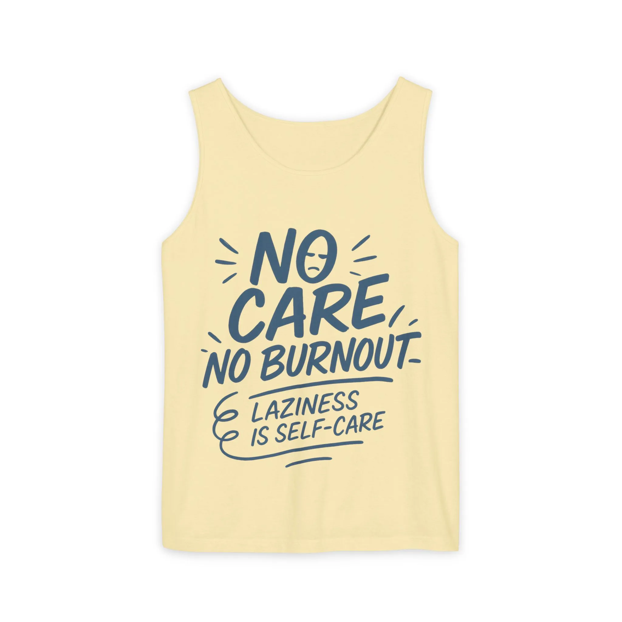 No Care No Burnout Womens Tank Top, Funny Self-Care Quote, Lazy Life Gym Workout Shirt, Casual Sleeveless Top, Relaxed Summer Apparel - Image 21