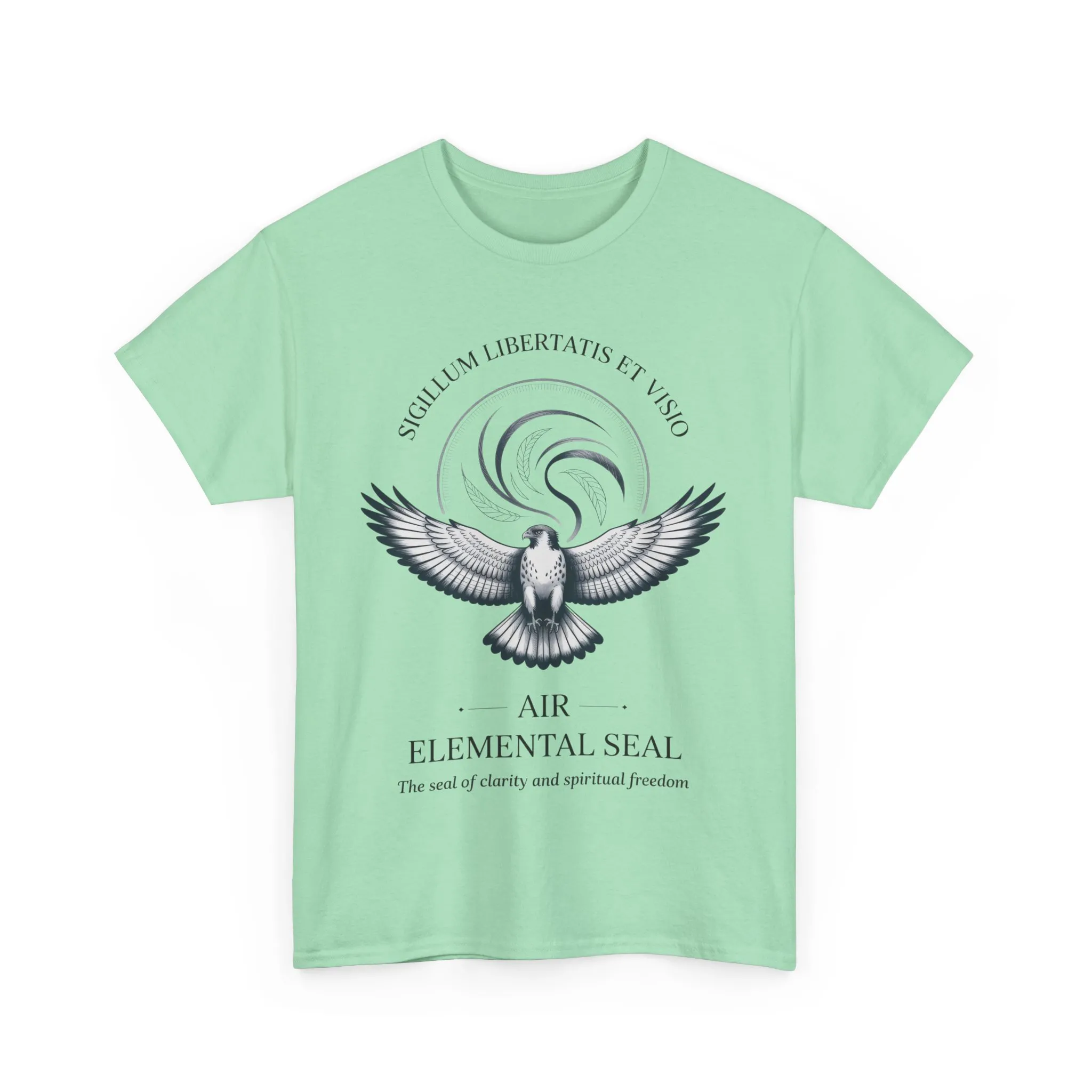 Air Elemental Seal Unisex Cotton Tee, Clarity & Spiritual Freedom Symbol Tee, Unisex Elemental Shirt, Vision Totem Gift, Spiritual Gift - Image 17