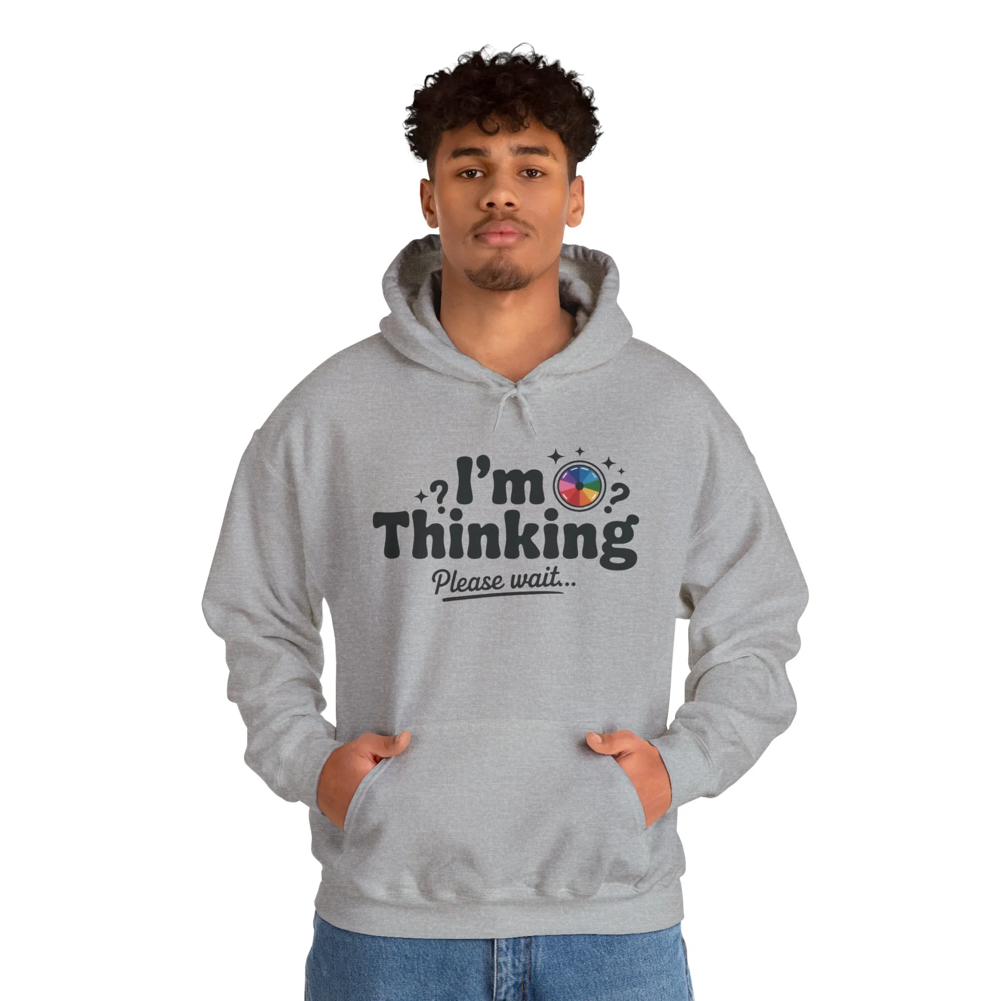 Funny - Im Thinking Please Wait - Mens Hoodie, Cute Geeky Gift for Introverts, Programmers, Designers, Fun Humor Hoodie, Gift for Adults - Image 29