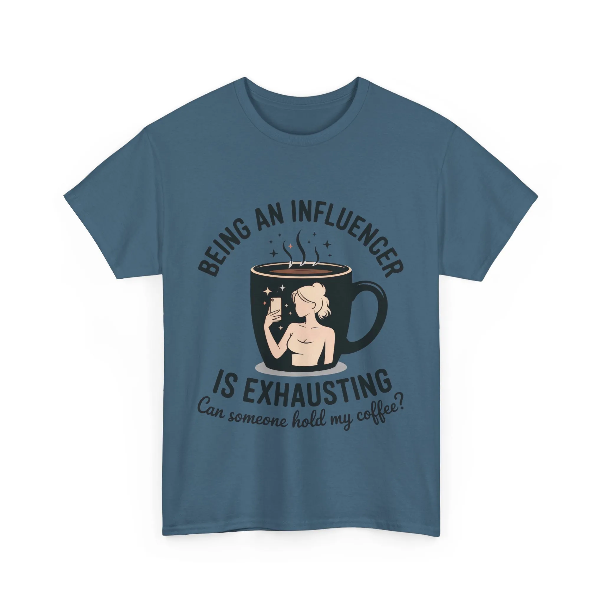 Social Media Humor Tee, Funny Influencers Womens T-Shirt, Content Creators, instagram girl top, tiktok fashion, Perfect for Coffee Lovers - Image 34