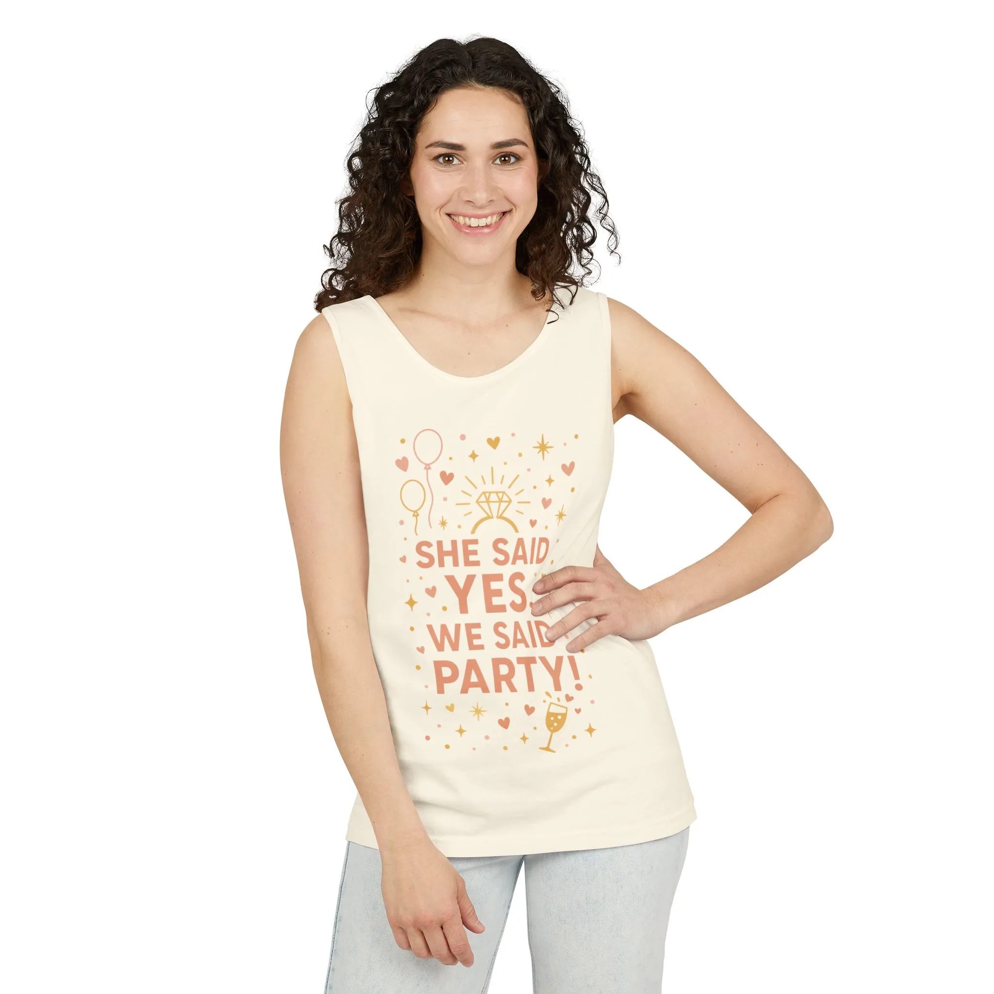 Bridal Party Tank Top, Bachelorette Party Tee, Bridesmaid Wedding Tee, Hen Party Tank, Bridal Shower, Bridesmaids Gift - Image 2