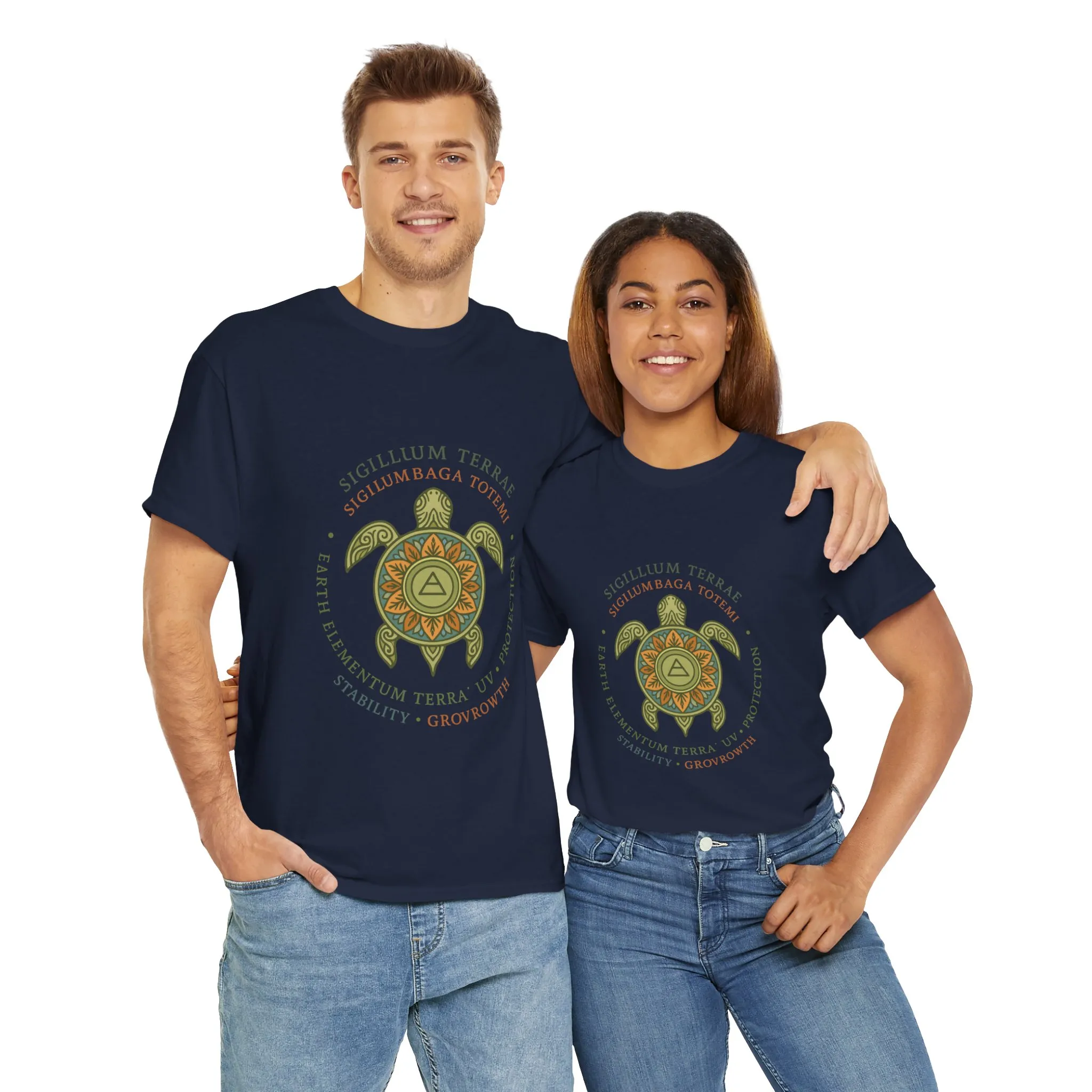 Earth Totem Turtle Unisex T-Shirt, Sigillum Terrae Symbol, Elemental Growth Unisex Tee, Spiritual UV Protection Shirt, Nature Symbol Gift - Image 35