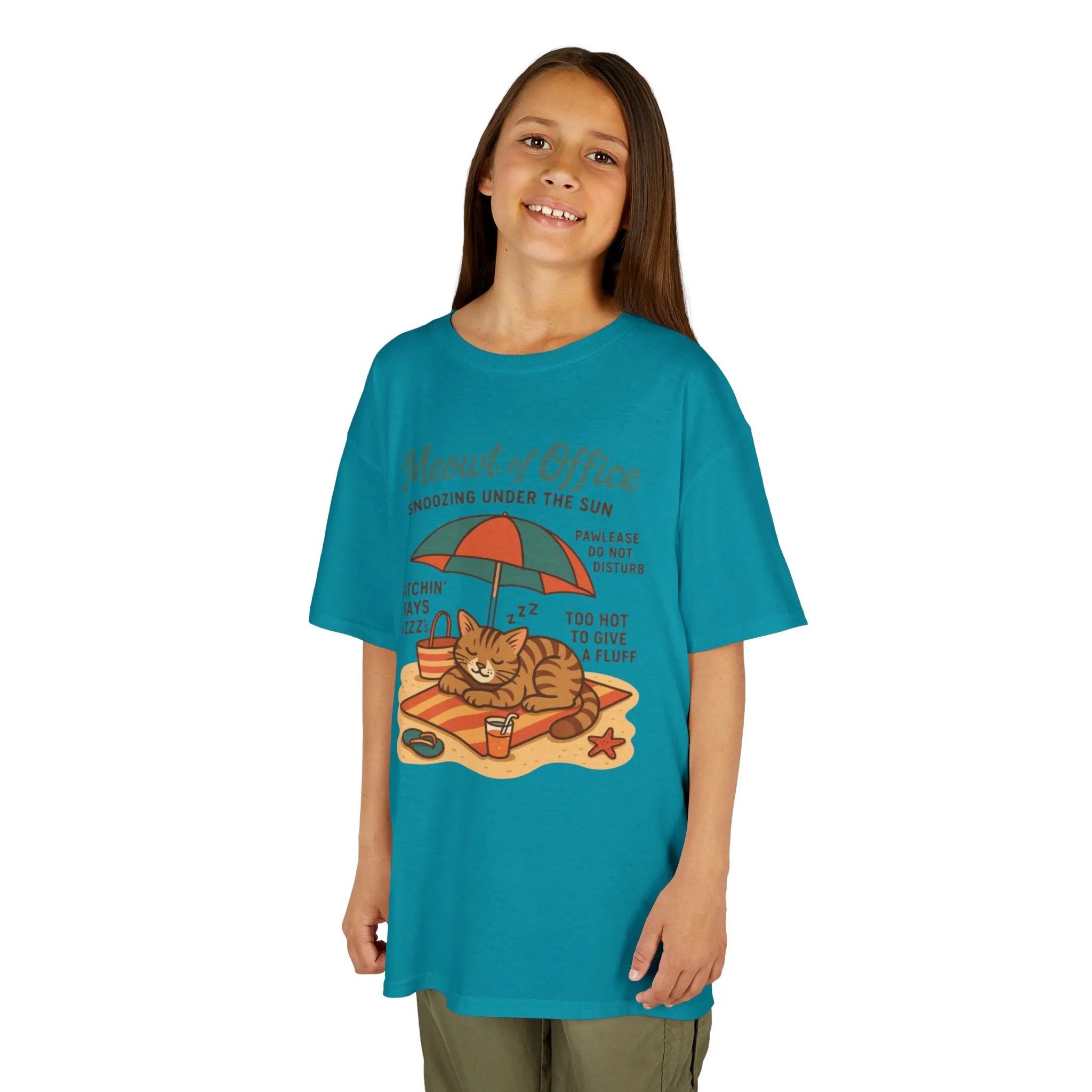 Kids Cat-Themed T-Shirt - Meowt of Office, Cute Summer Tee, Cat Lover Gift, Fun Playwear, Summer Beach Vacation Tee - Image 17