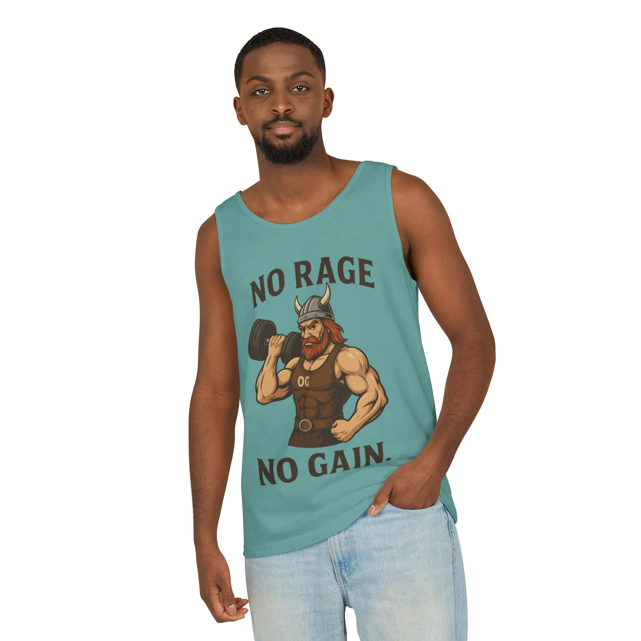 No Rage No Gain Viking Gym Tank Top, Funny Muscle Workout Tee, Barbarian Fitness Tank for Men, Gym Wear, Workout Gear, Casual Summer Outfit - Image 12